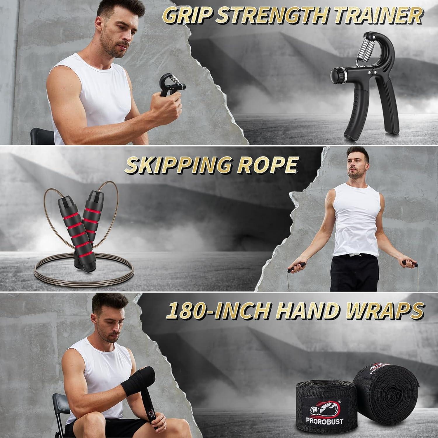 Saco de Boxeo Prorobust 4ft + Guantes 12oz para Entrenamiento