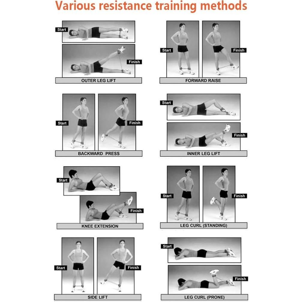 Bandas de Resistencia en Tobillos N3od3er para Entrenamiento Deportivo