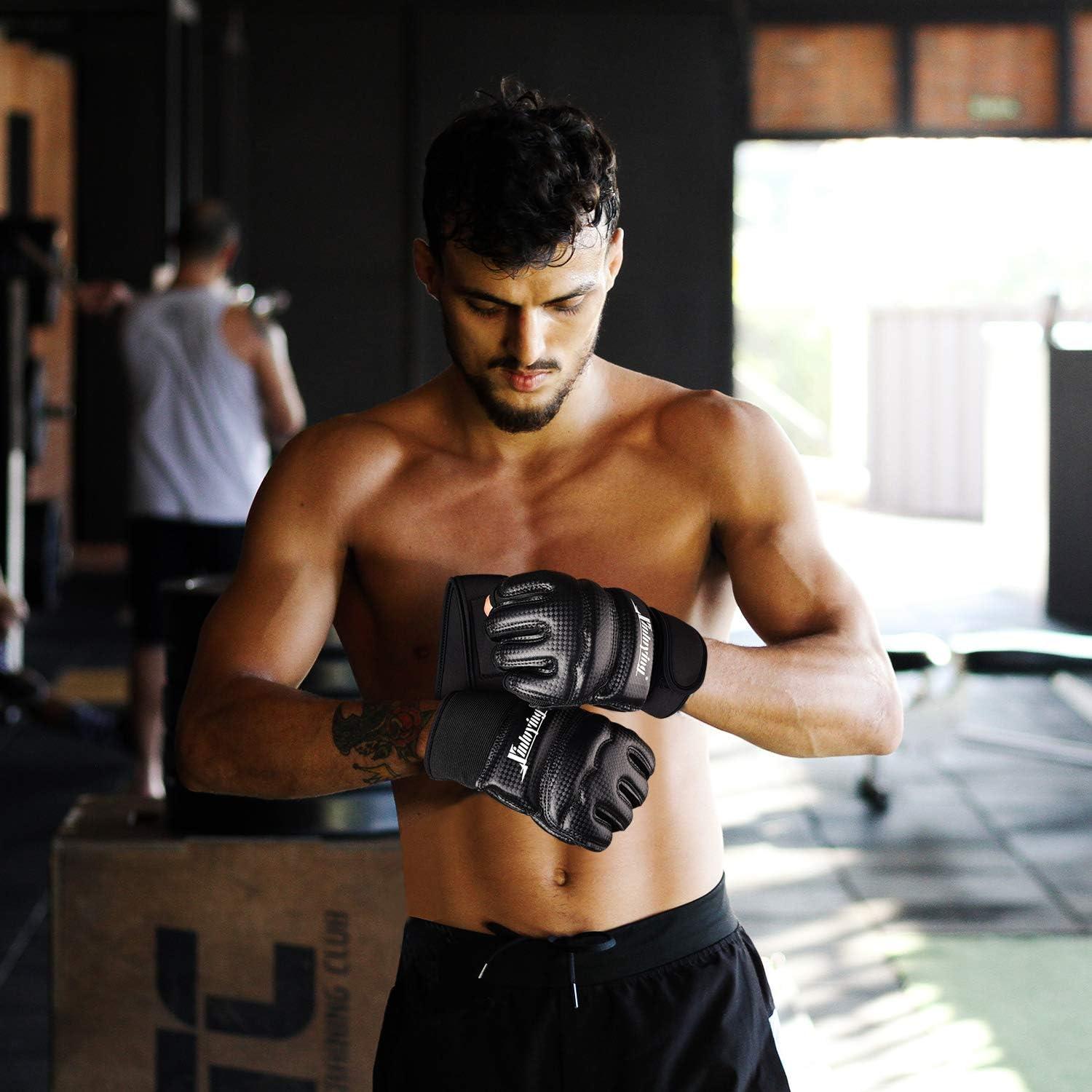 Guantes de Boxeo Xinluying PU X-Small Negro para MMA y Muay Thai