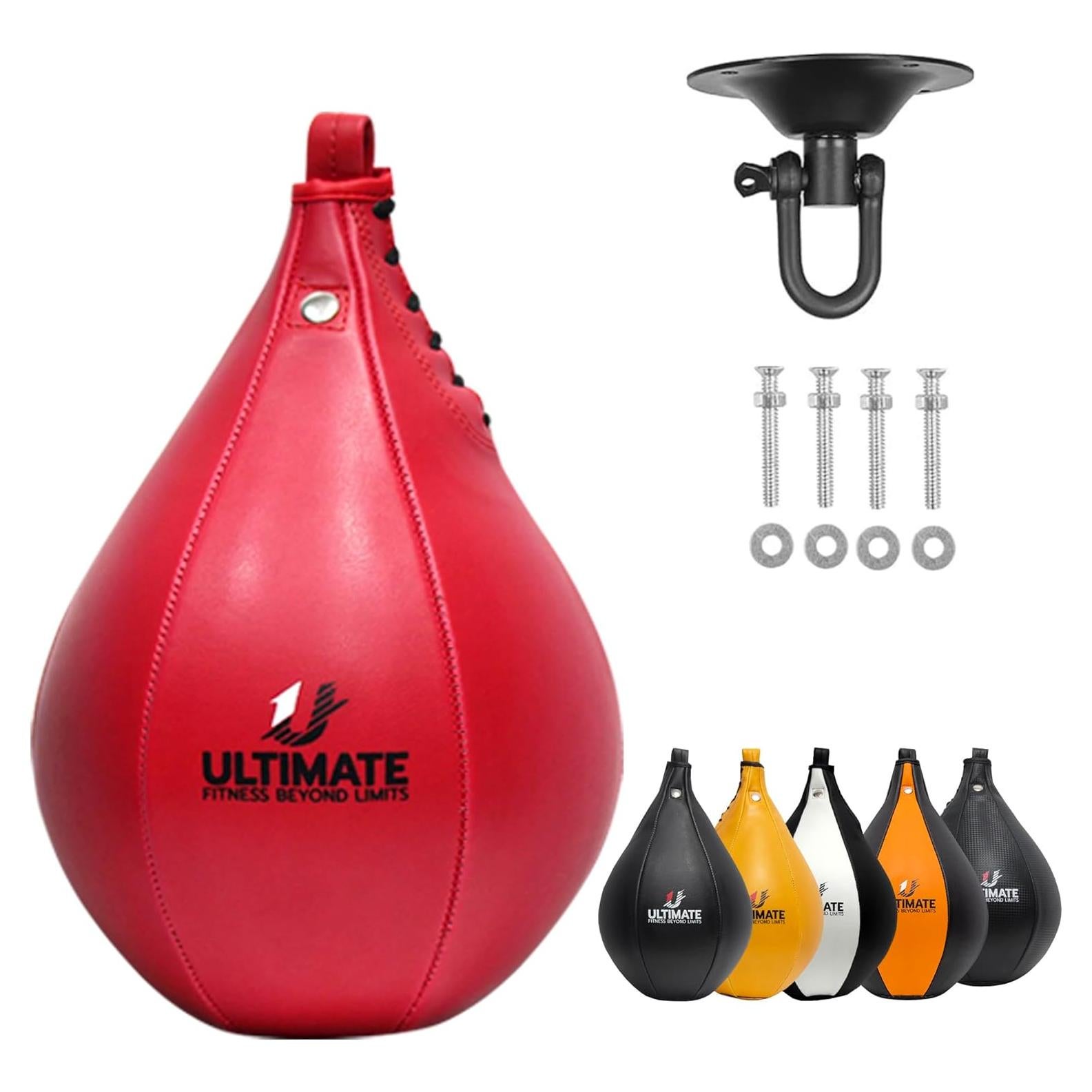 Bolsa de Velocidad Ultimate Fitness 18x25.4cm Boxeo Rojo
