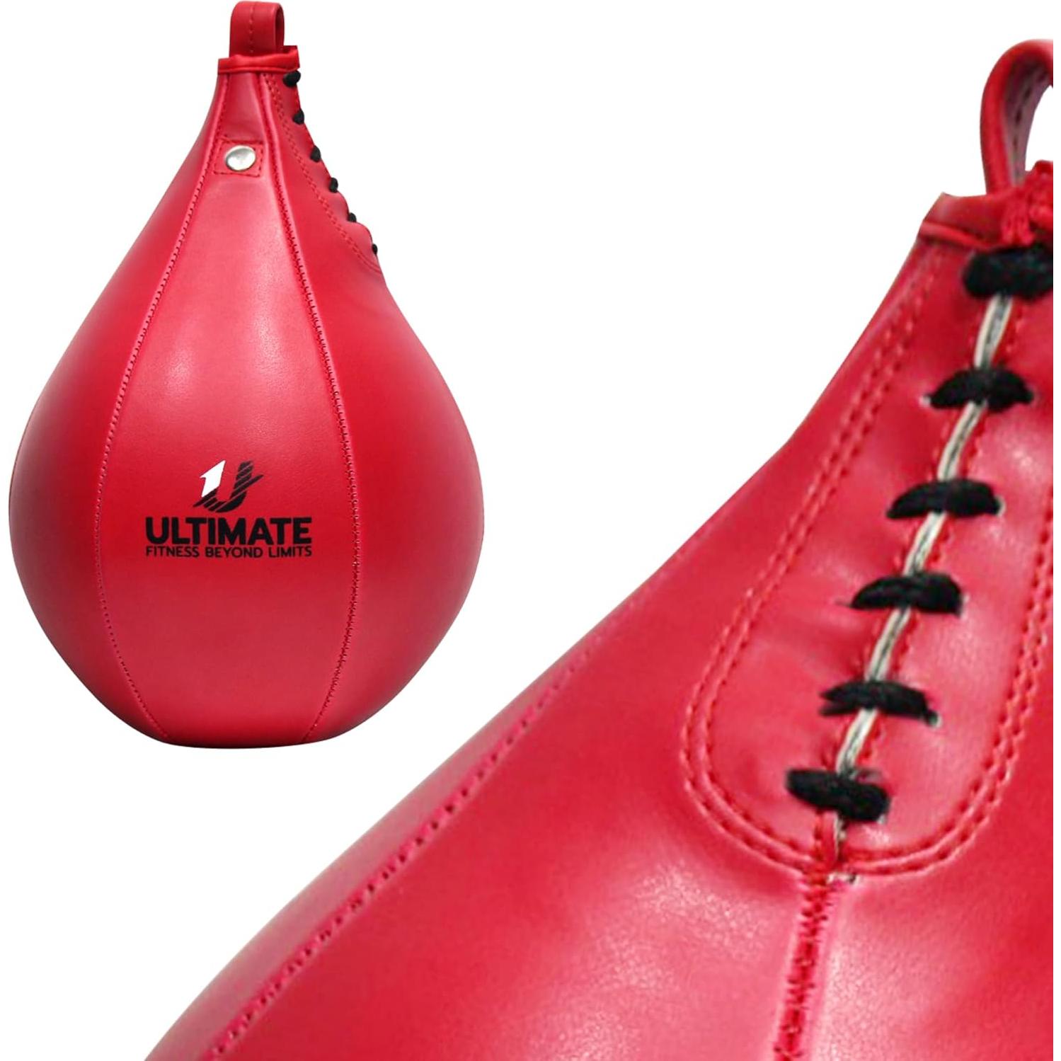 Bolsa de Velocidad Ultimate Fitness 18x25.4cm Boxeo Rojo