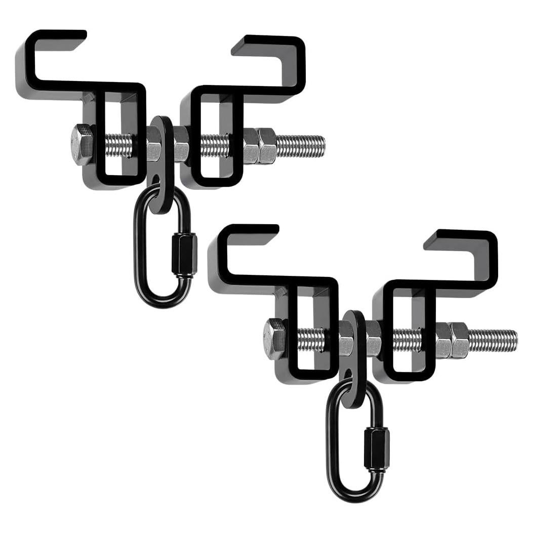 Abrazadera de Viga de Acero SELEWARE con Mosquetón 2 Paquetes