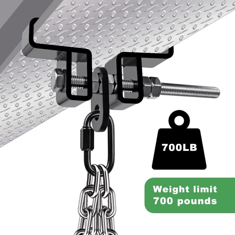 Abrazadera de Viga de Acero SELEWARE con Mosquetón 2 Paquetes