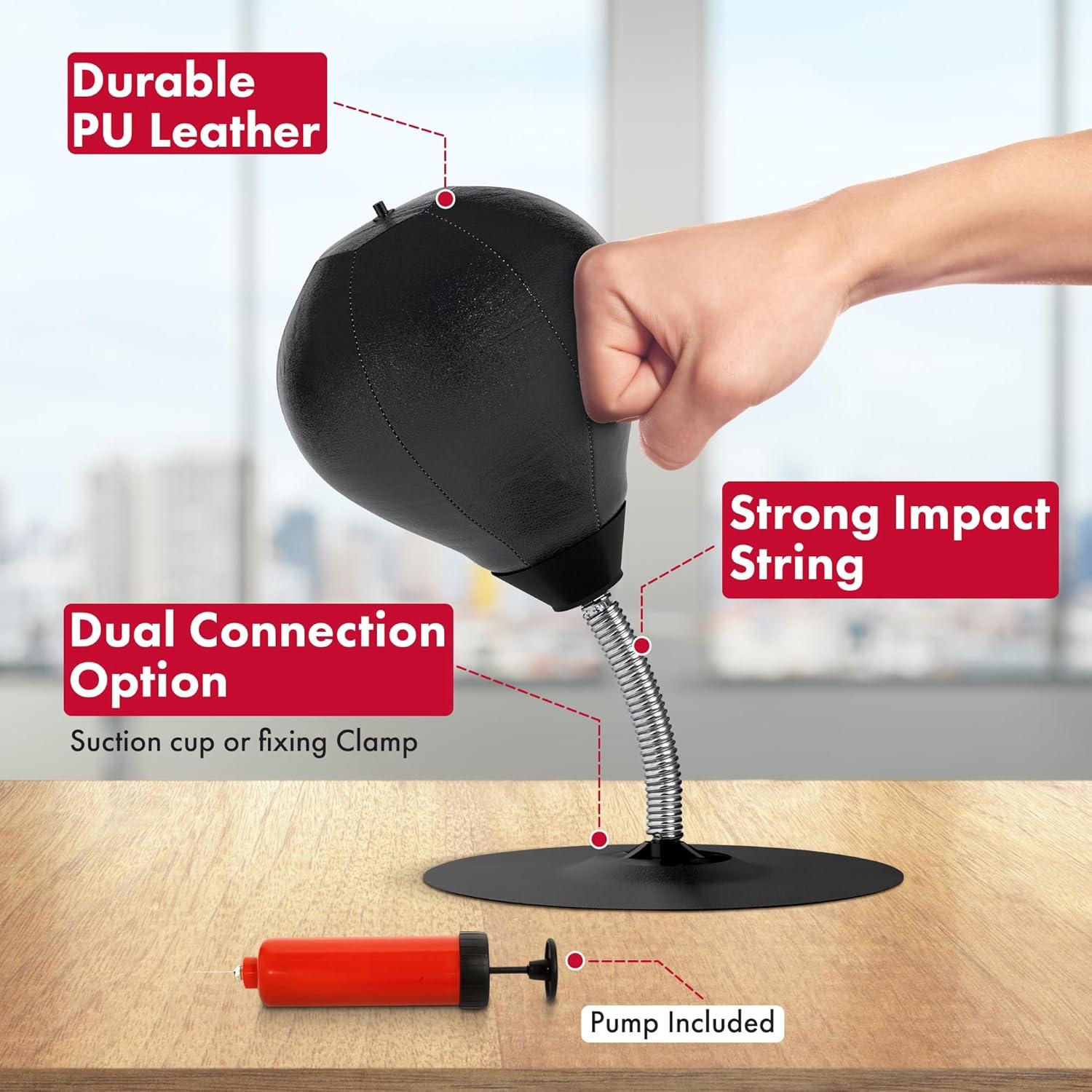 Bolsa de Golpes de Alivio de Estrés GLACIAL Negra 21.3x19.9cm