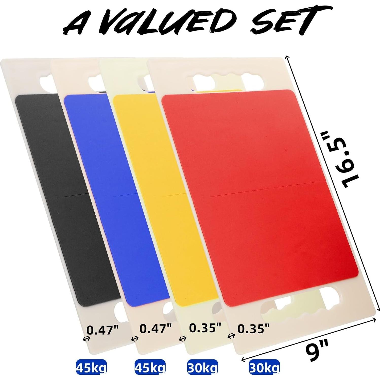 Paquete de 4 Tableros de Golpe Reutilizables Noamus 42.5x23.6cm