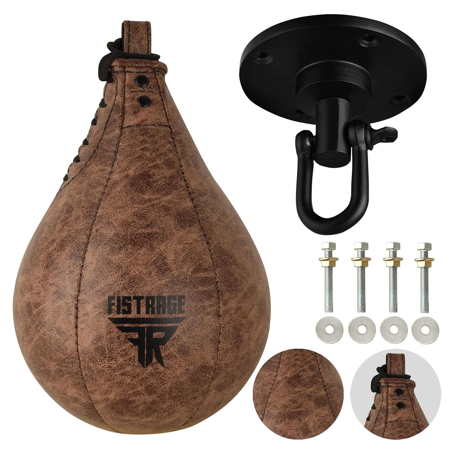 Bolsa de Velocidad FISTRAGE de Cuero para Boxeo y MMA