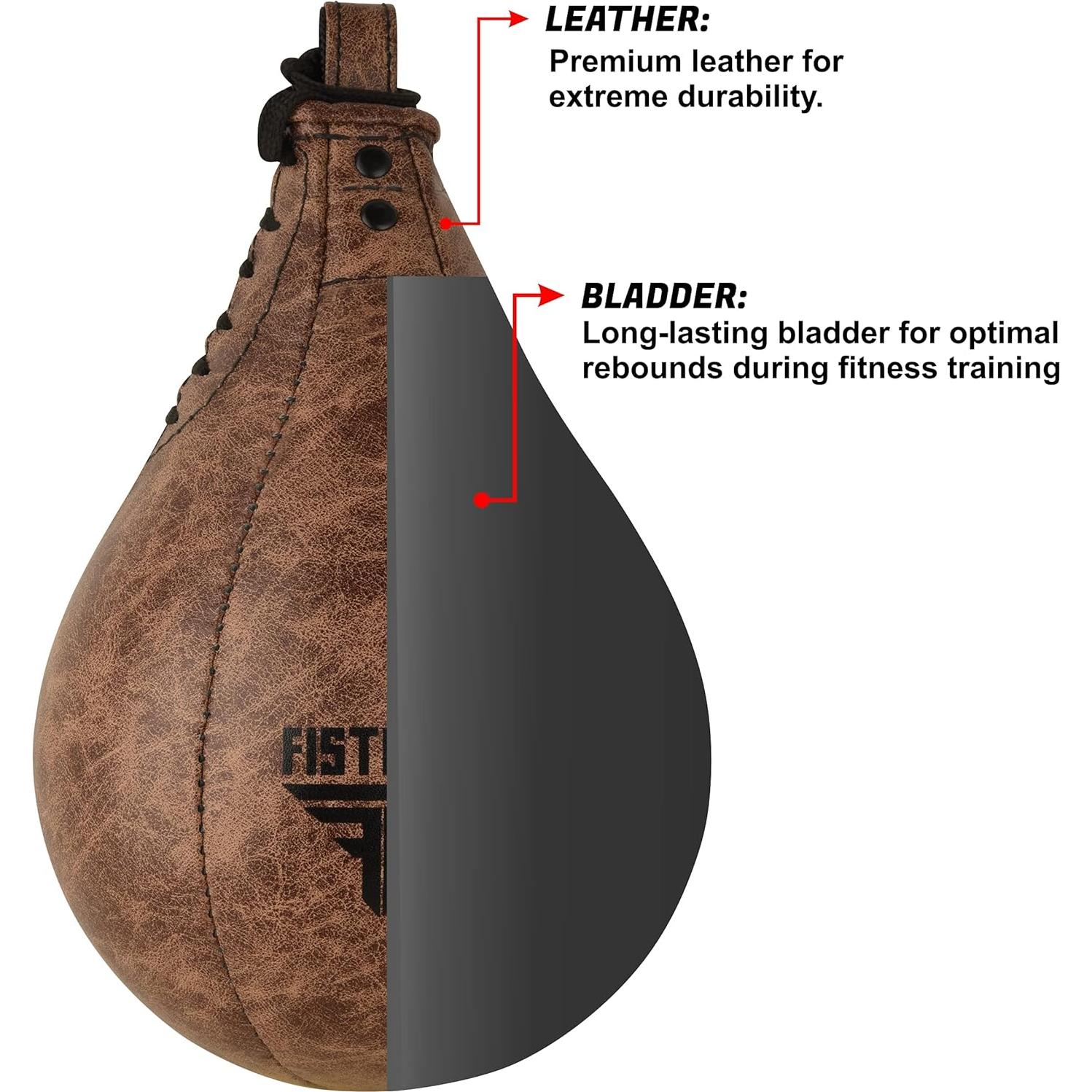 Bolsa de Velocidad FISTRAGE de Cuero para Boxeo y MMA