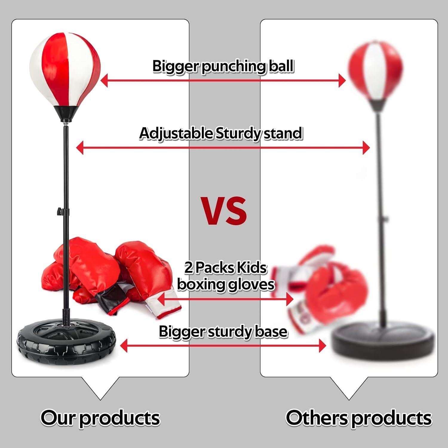 Saco de Boxeo Grande SpringFlower para Niños con Guantes