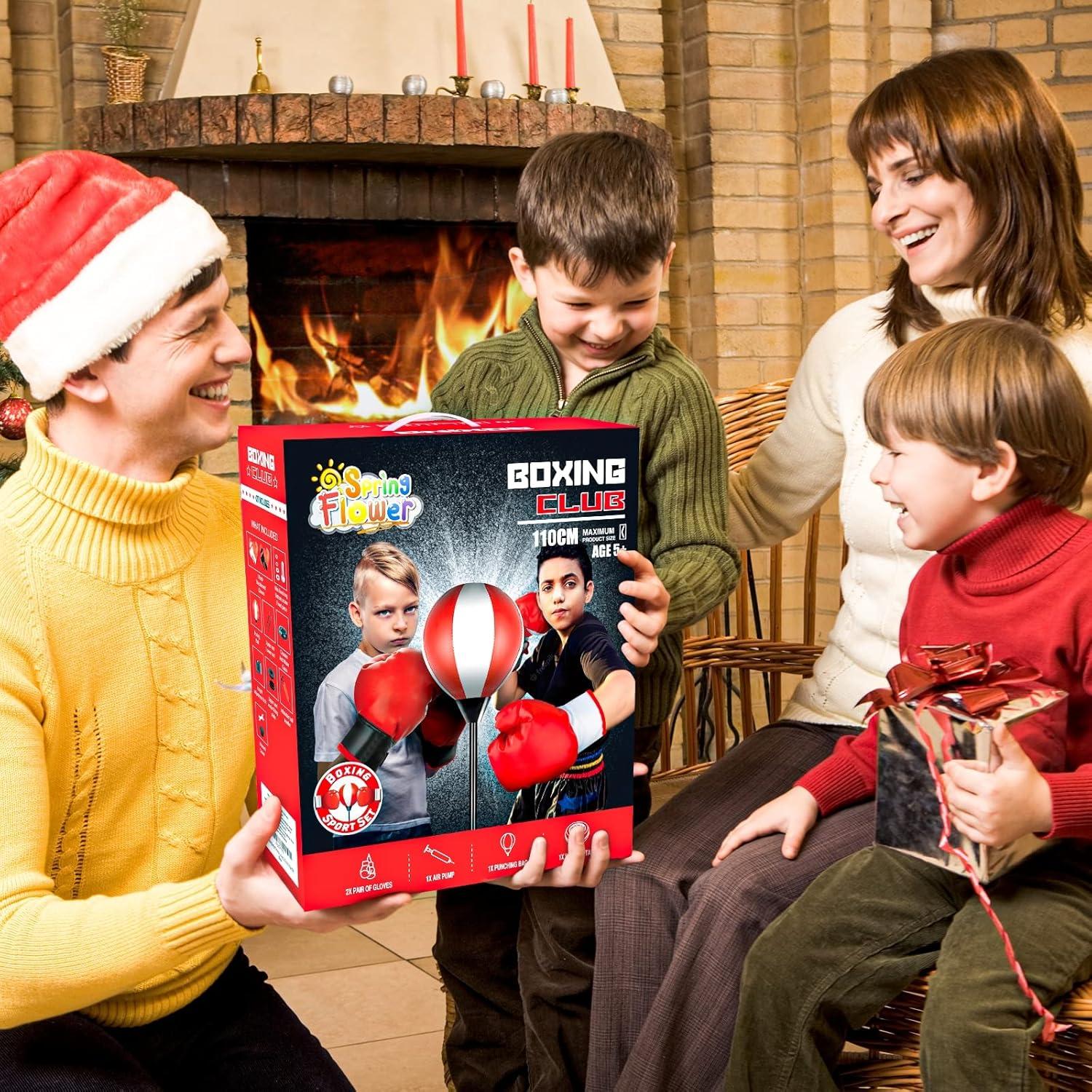Saco de Boxeo Grande SpringFlower para Niños con Guantes