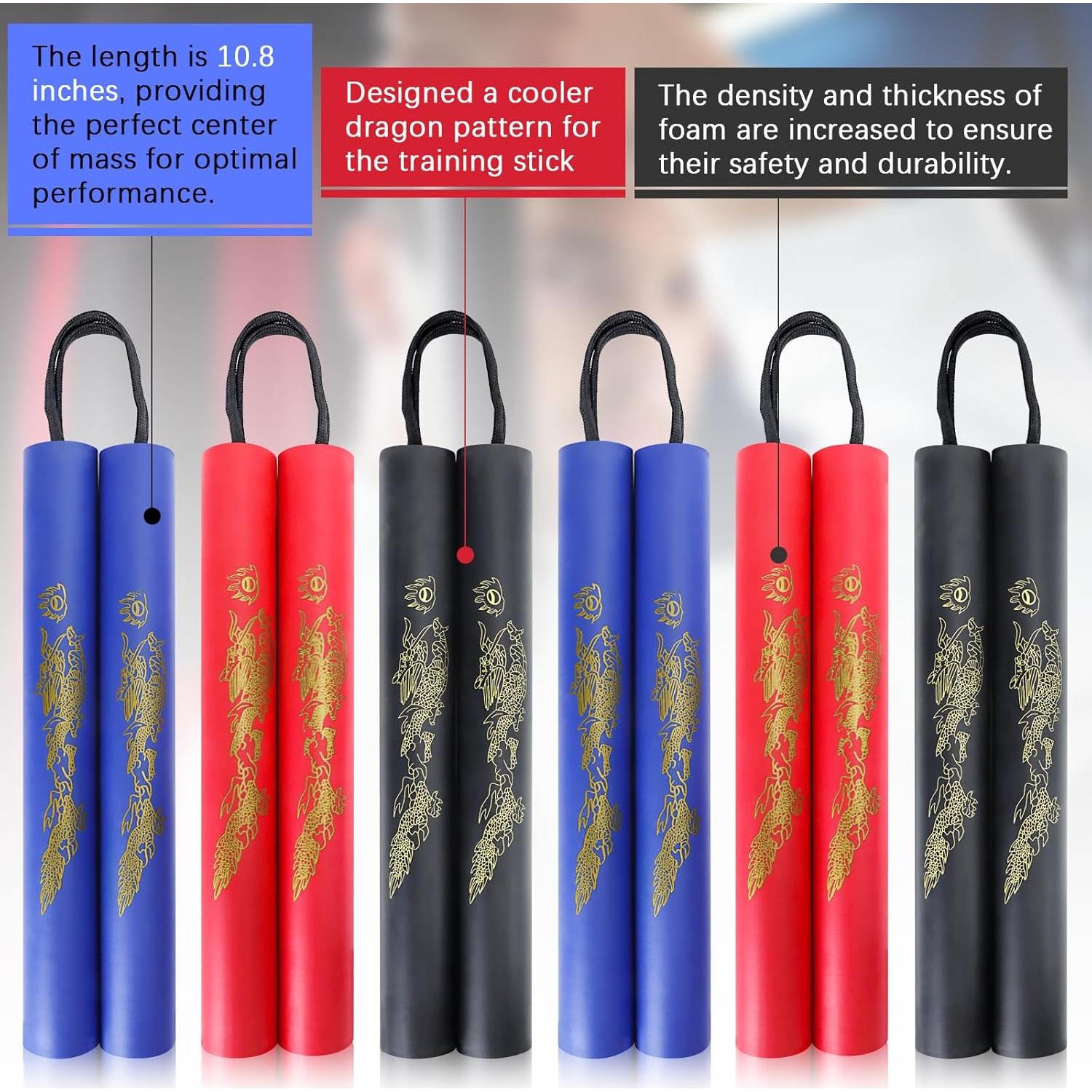 Bastones de Entrenamiento Wpxmer de Goma Espuma - 6 Piezas