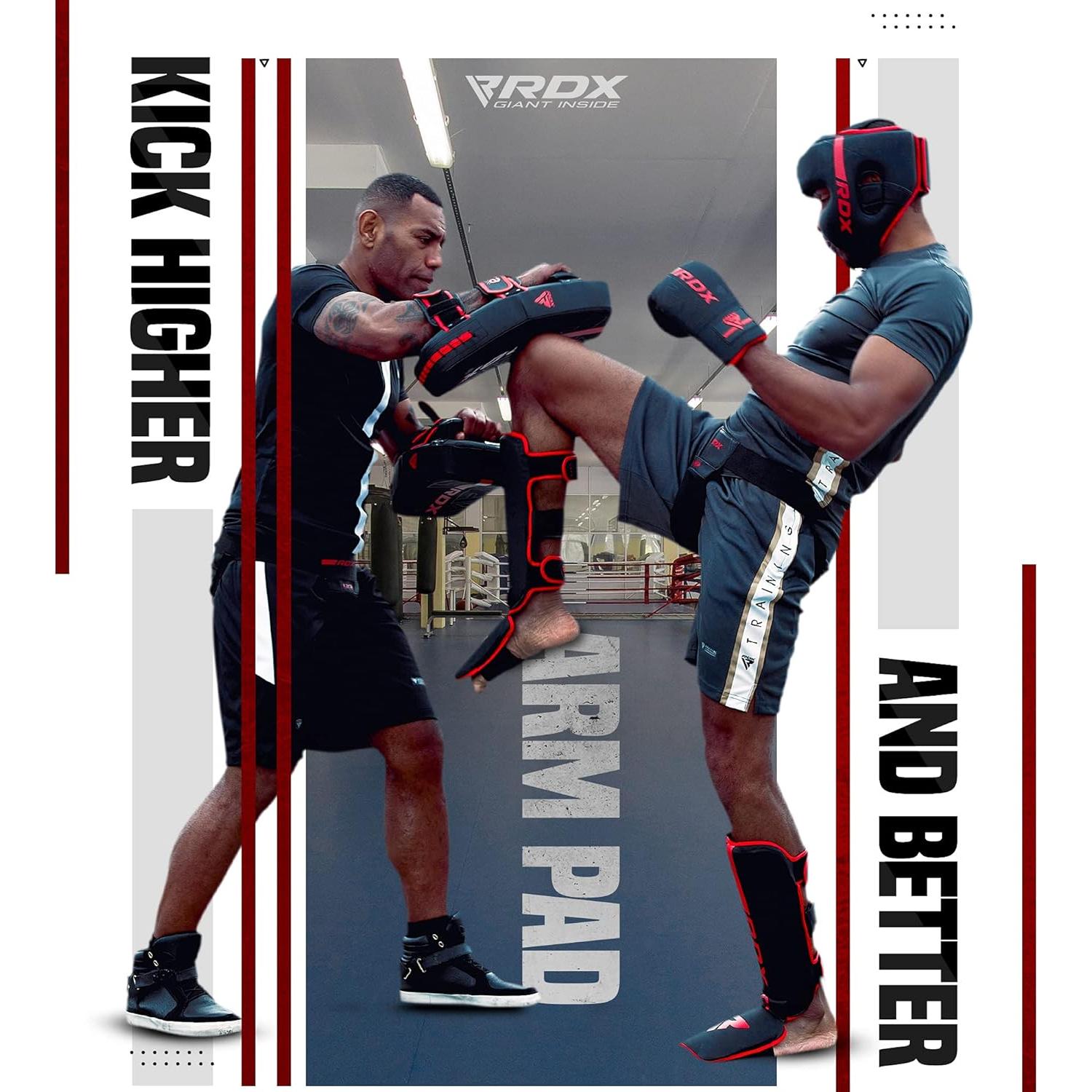 RDX Thai Pads Curved Kickboxing Muay Thai Negro 0.9kg