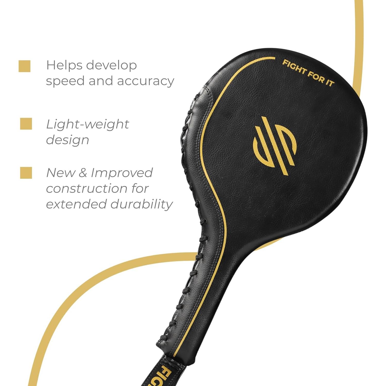 Palas de Boxeo Sanabul Gold Strike Profesionales - Negro/Dorado