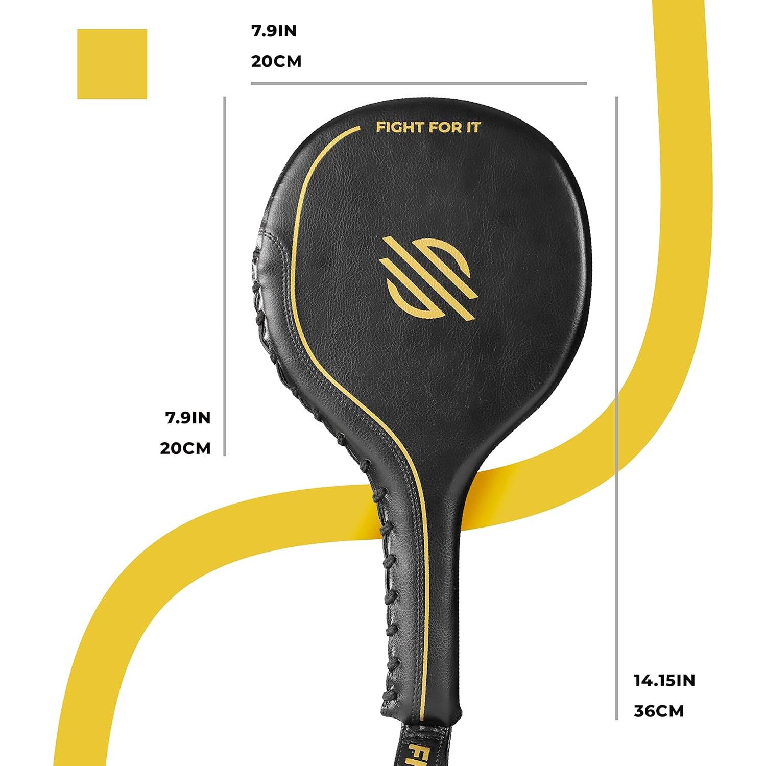 Palas de Boxeo Sanabul Gold Strike Profesionales - Negro/Dorado