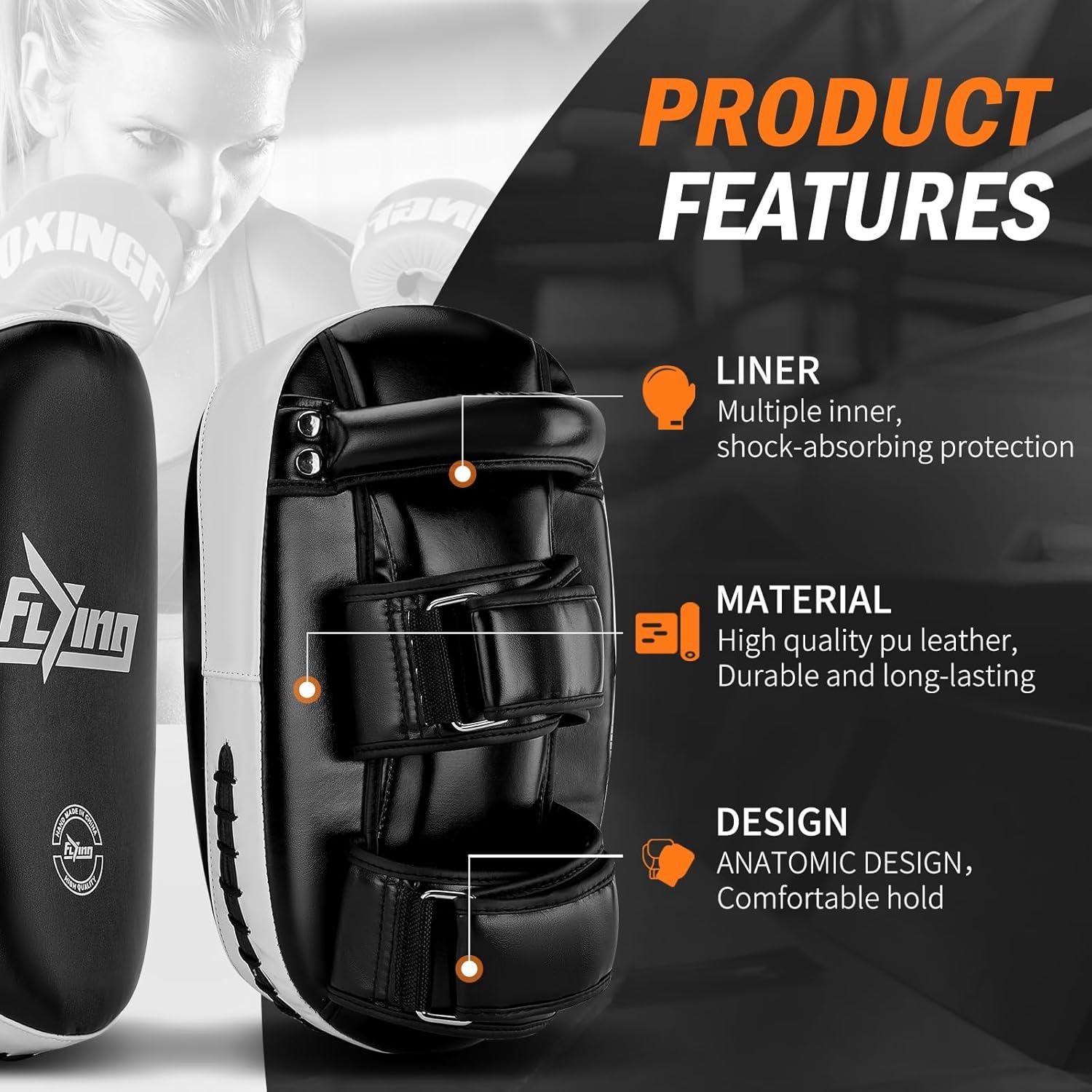 Escudo de Patada Curvado FIVING para Muay Thai y Boxeo