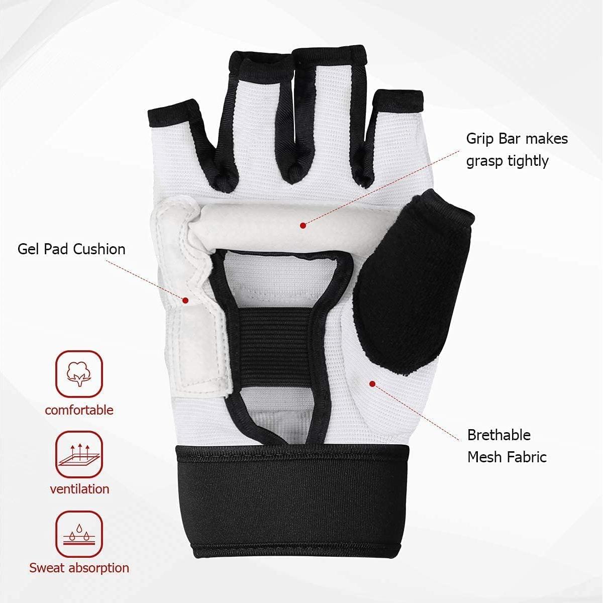 Conjunto Guantes y Protector de Pies LangRay Taekwondo Blanco