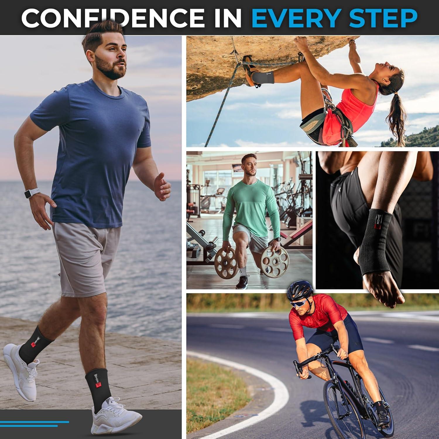 Faja de Compresión para Tobillo WYOX - Soporte Unisex Negro