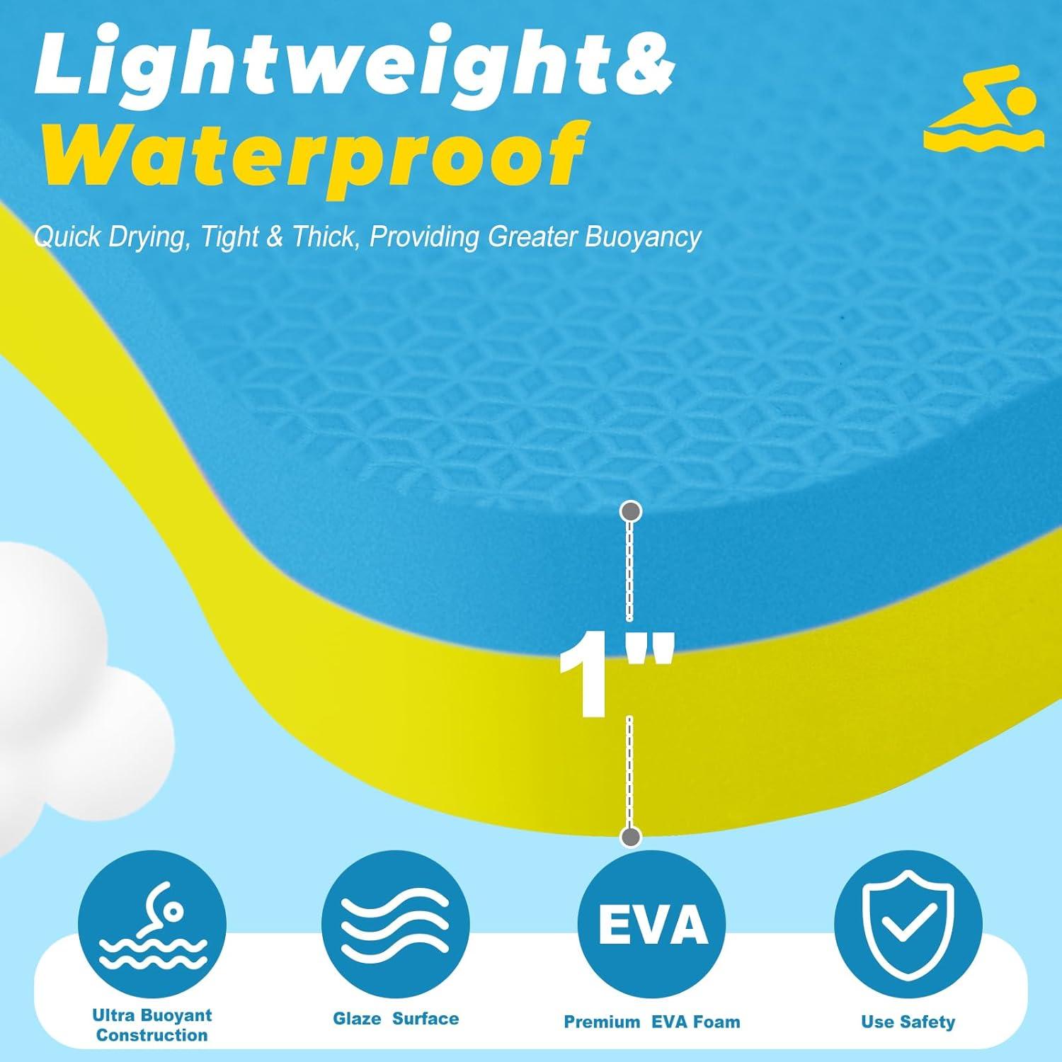 Tablero de Natación Biguphate EVA 45x27 cm Azul Amarillo