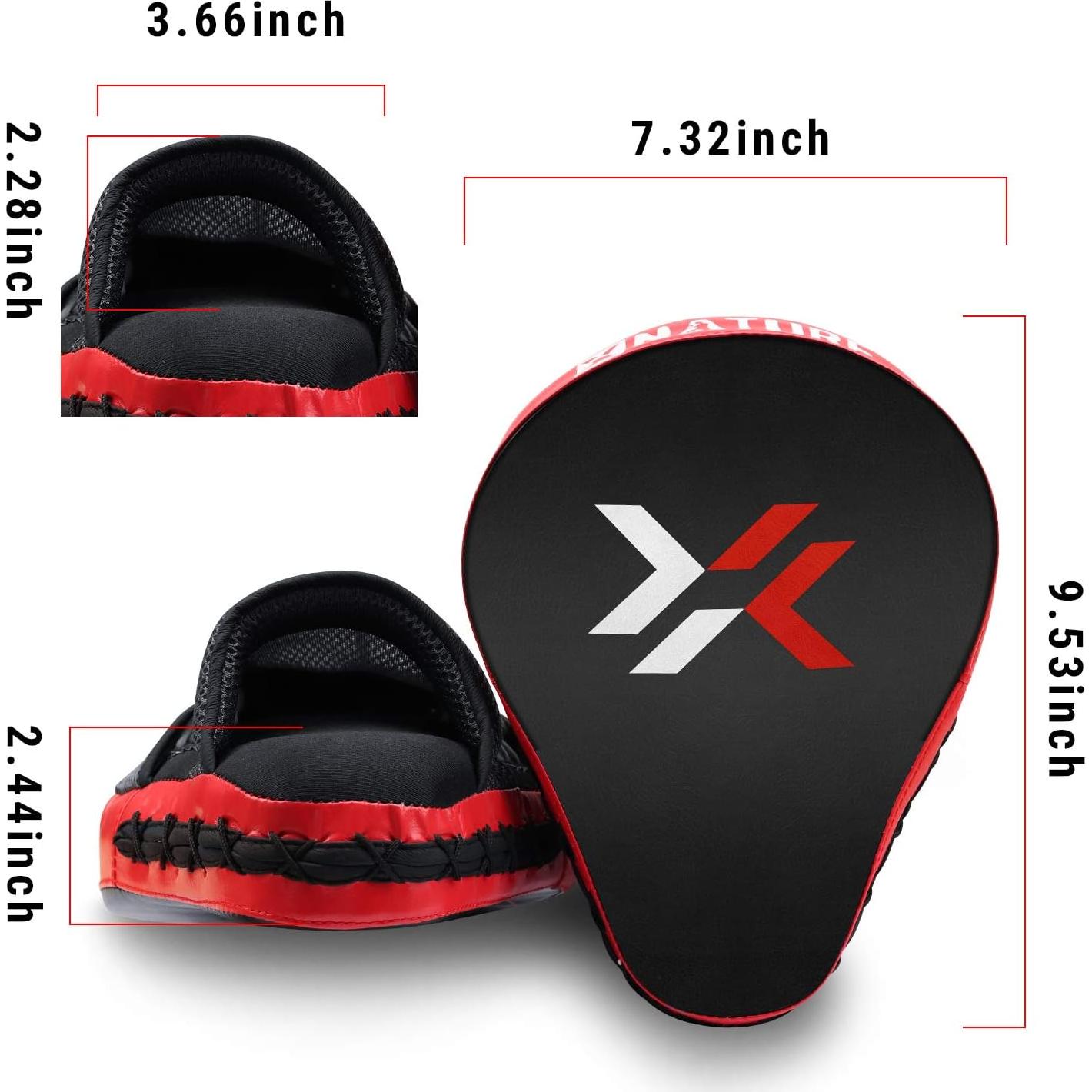 Guantes de Boxeo Xnature Rojo - Almohadillas de Entrenamiento