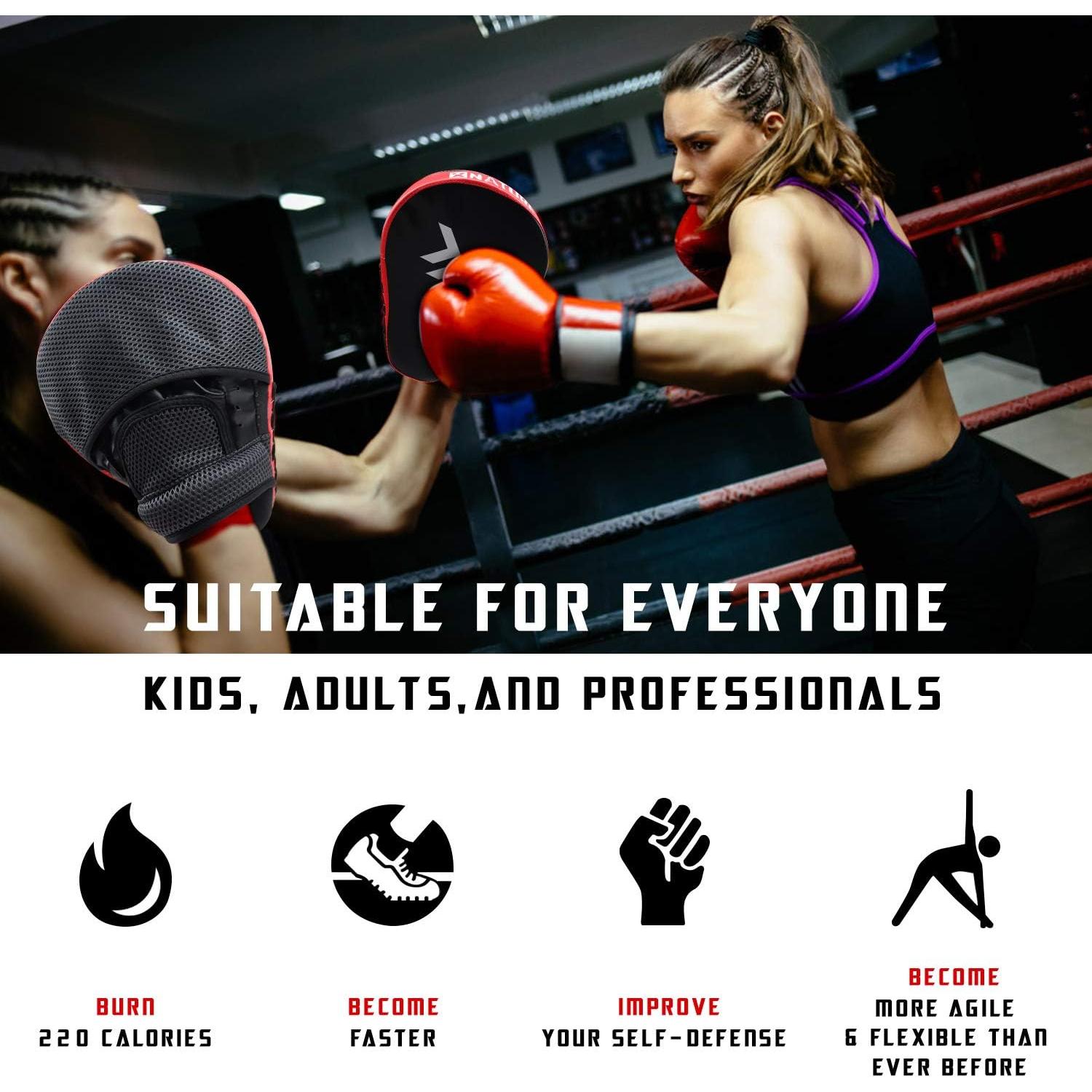 Guantes de Boxeo Xnature Rojo - Almohadillas de Entrenamiento