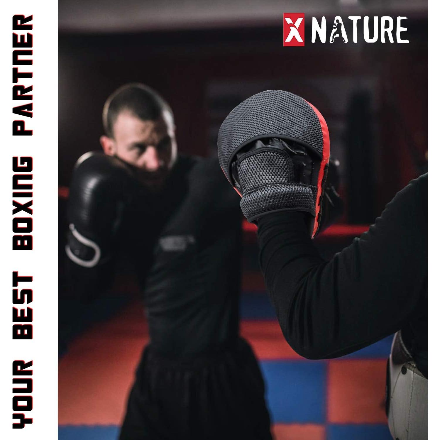 Guantes de Boxeo Xnature Rojo - Almohadillas de Entrenamiento