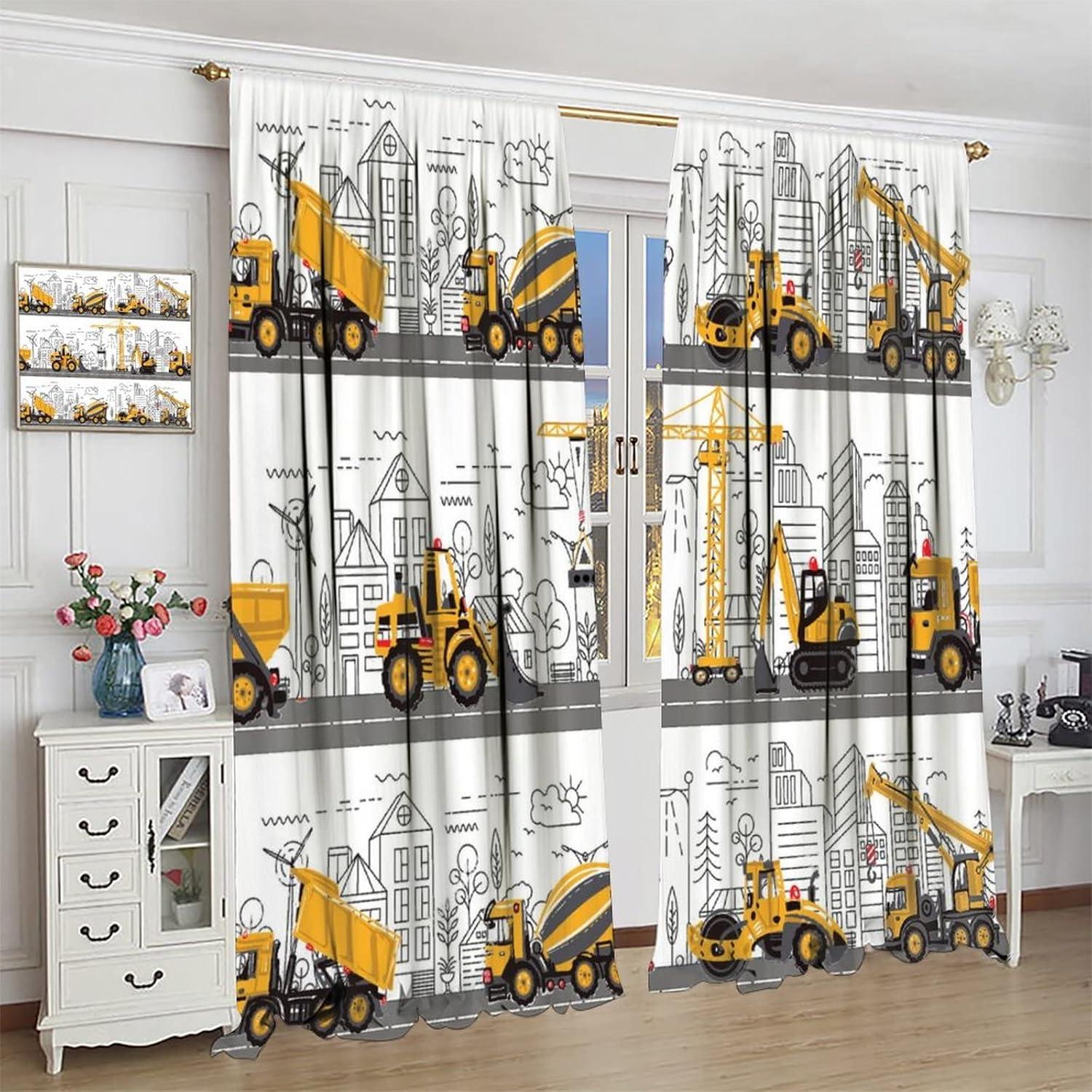 Cortinas Blackout SXXLDNG 2 Paneles Caricatura Niños 132x213 cm