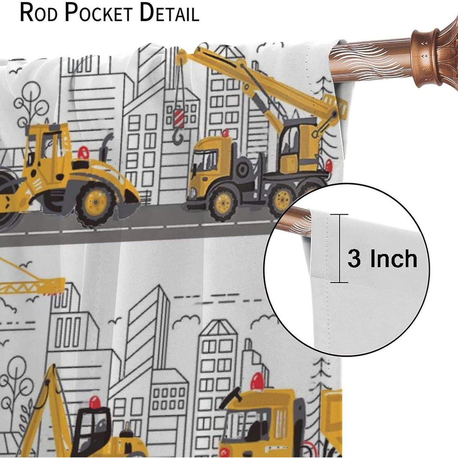Cortinas Blackout SXXLDNG 2 Paneles Caricatura Niños 132x213 cm
