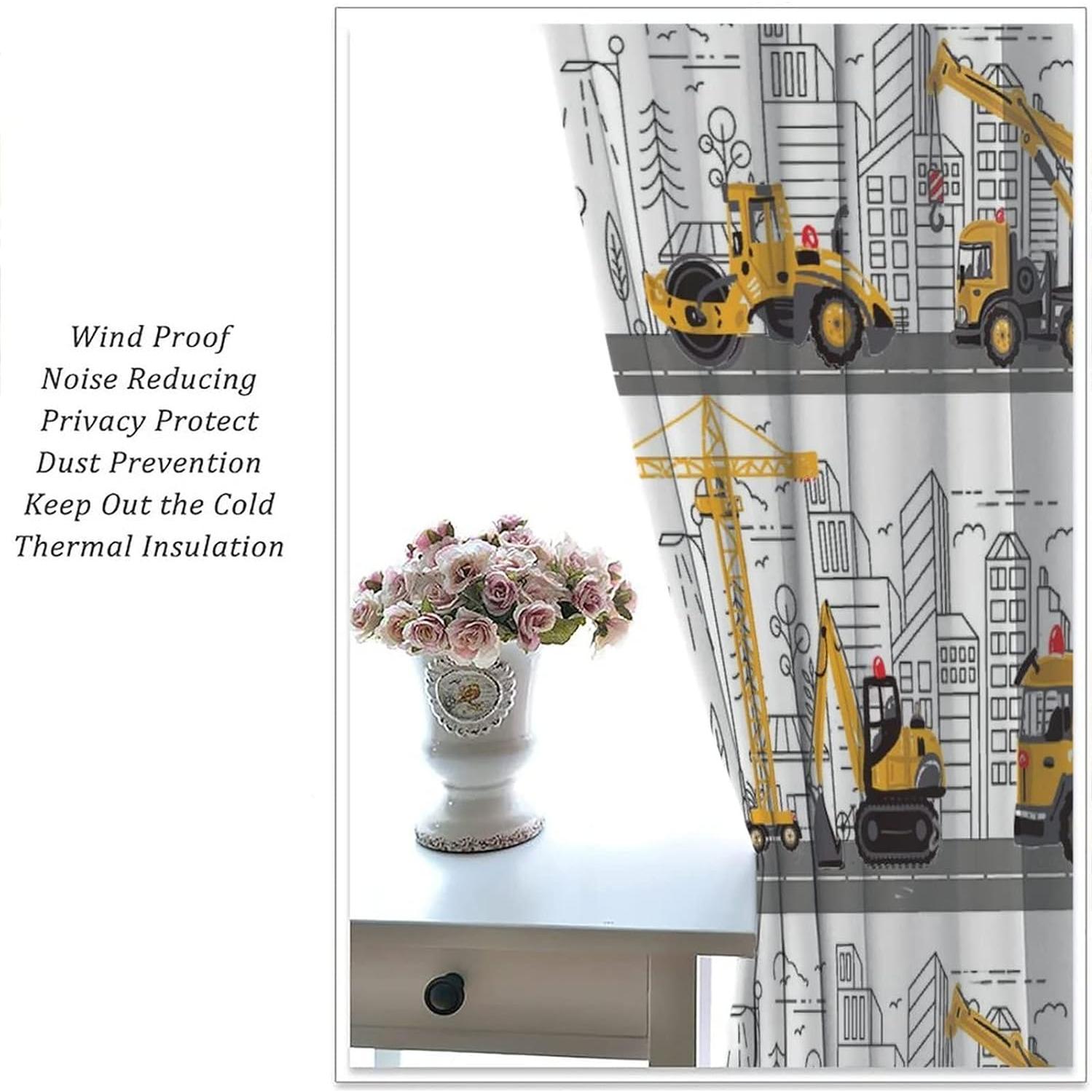 Cortinas Blackout SXXLDNG 2 Paneles Caricatura Niños 132x213 cm