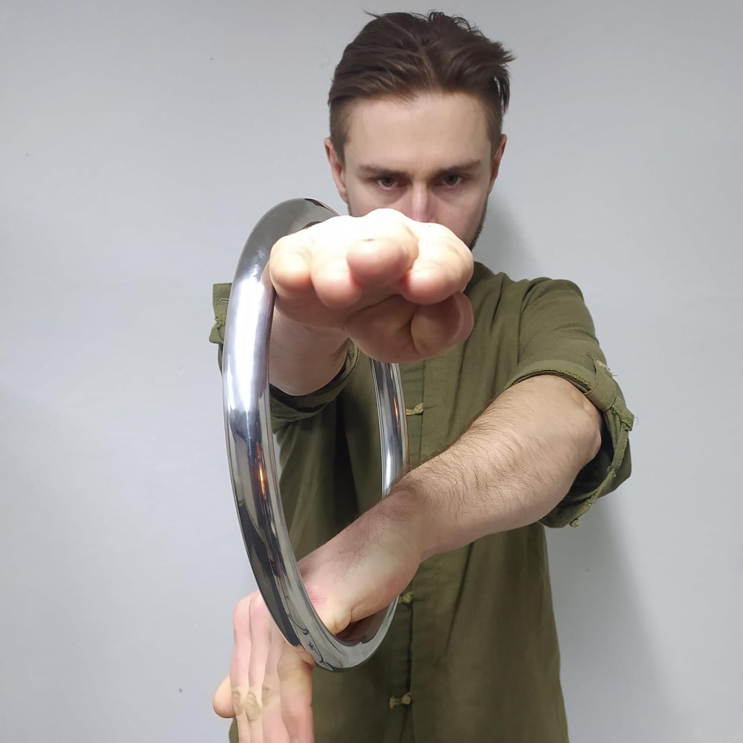 Anillo de Acero Inoxidable HYOUT para Entrenamiento Wing Chun