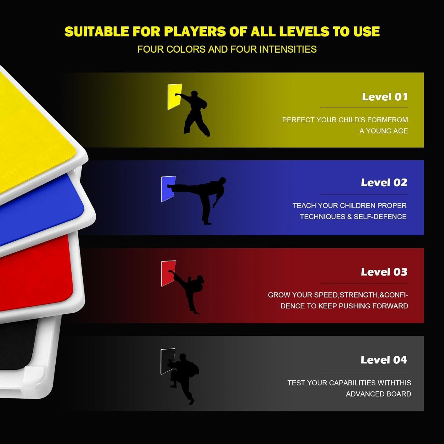 4 Tableros Requebrajables Zamfoot para Artes Marciales Niños