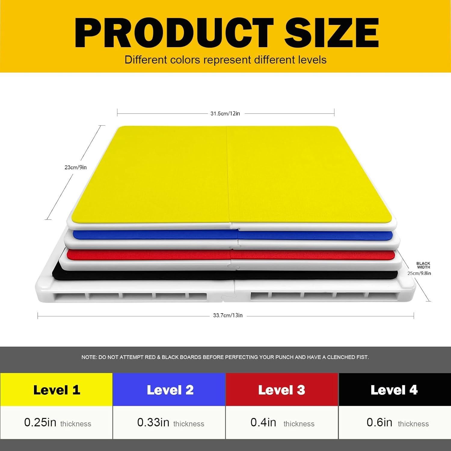 4 Tableros Requebrajables Zamfoot para Artes Marciales Niños