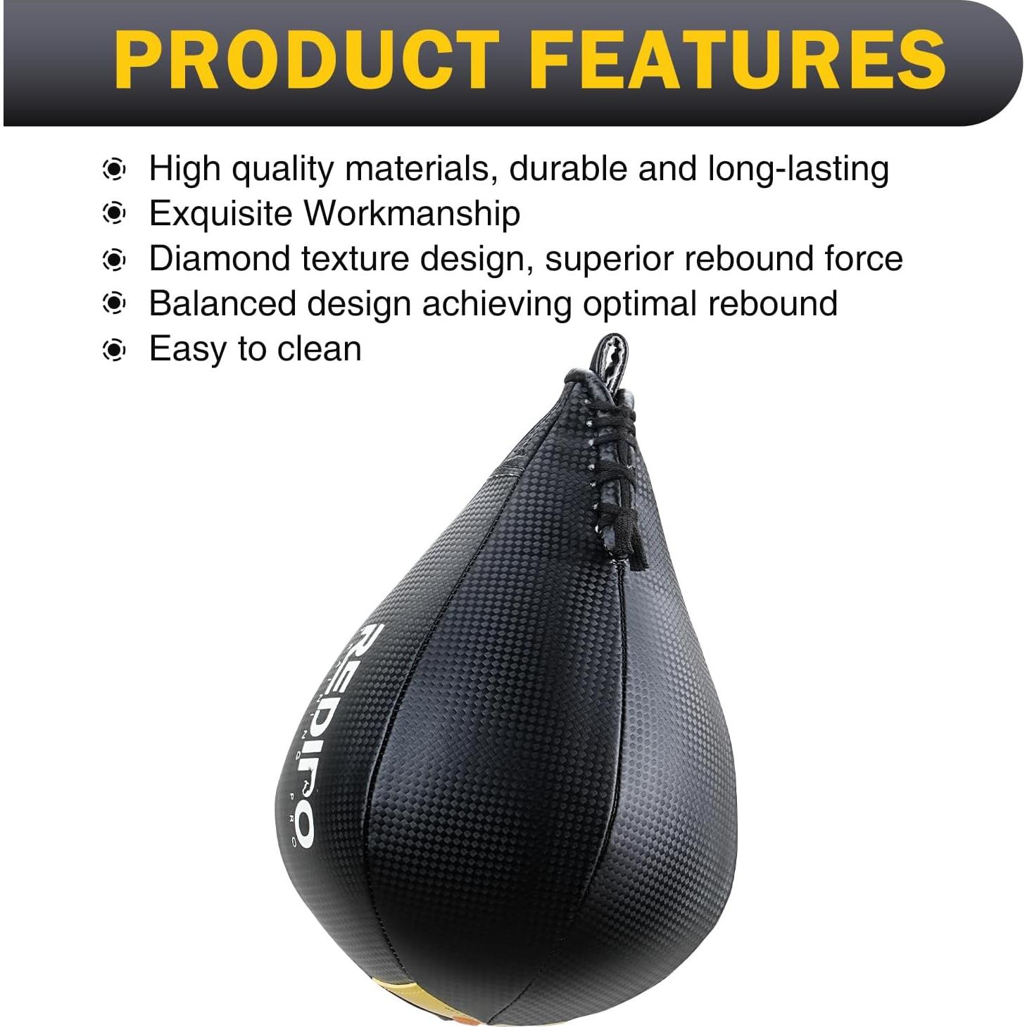 Bolsa de Velocidad Redipo de Cuero PU para Boxeo y MMA 25.4x17.8cm