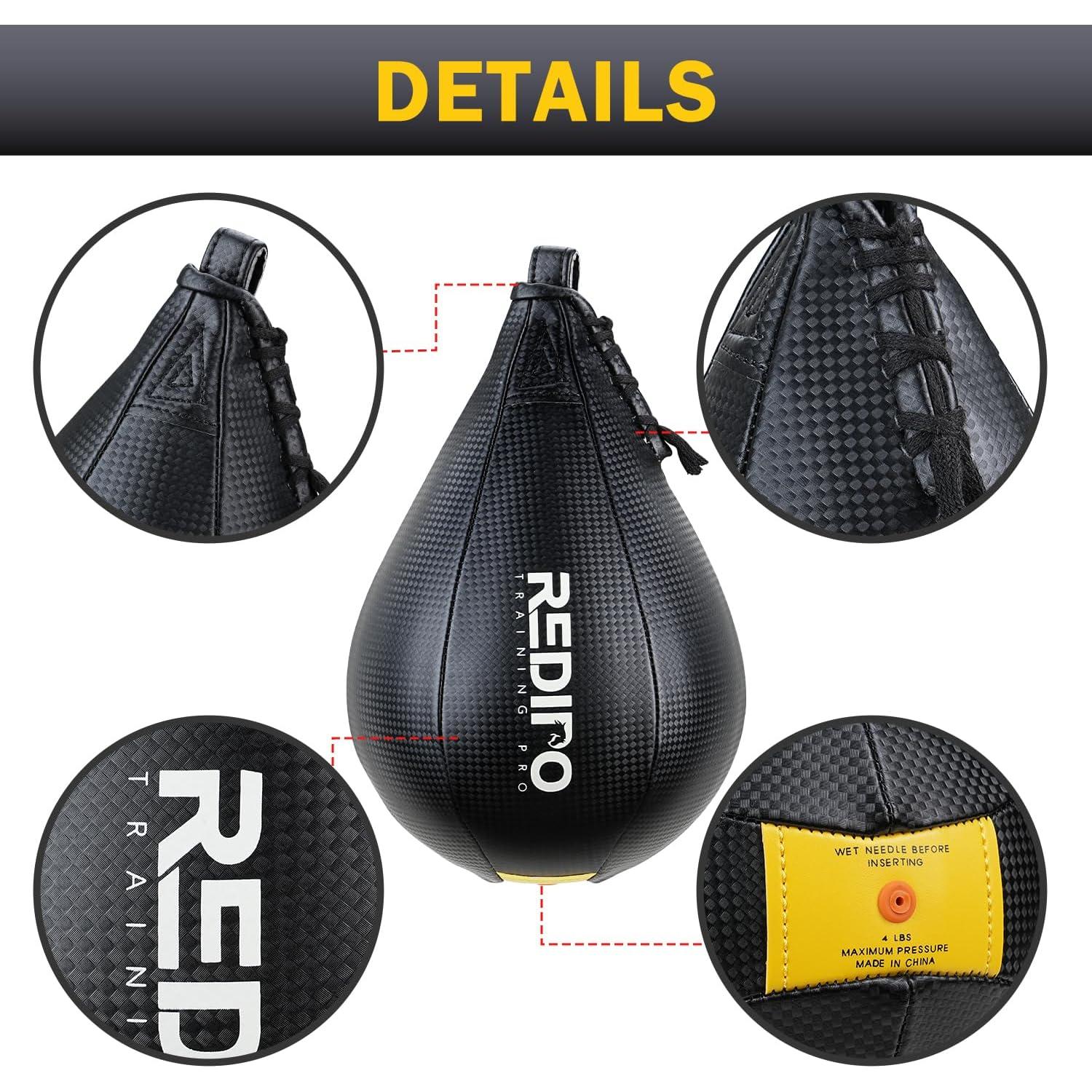 Bolsa de Velocidad Redipo de Cuero PU para Boxeo y MMA 25.4x17.8cm