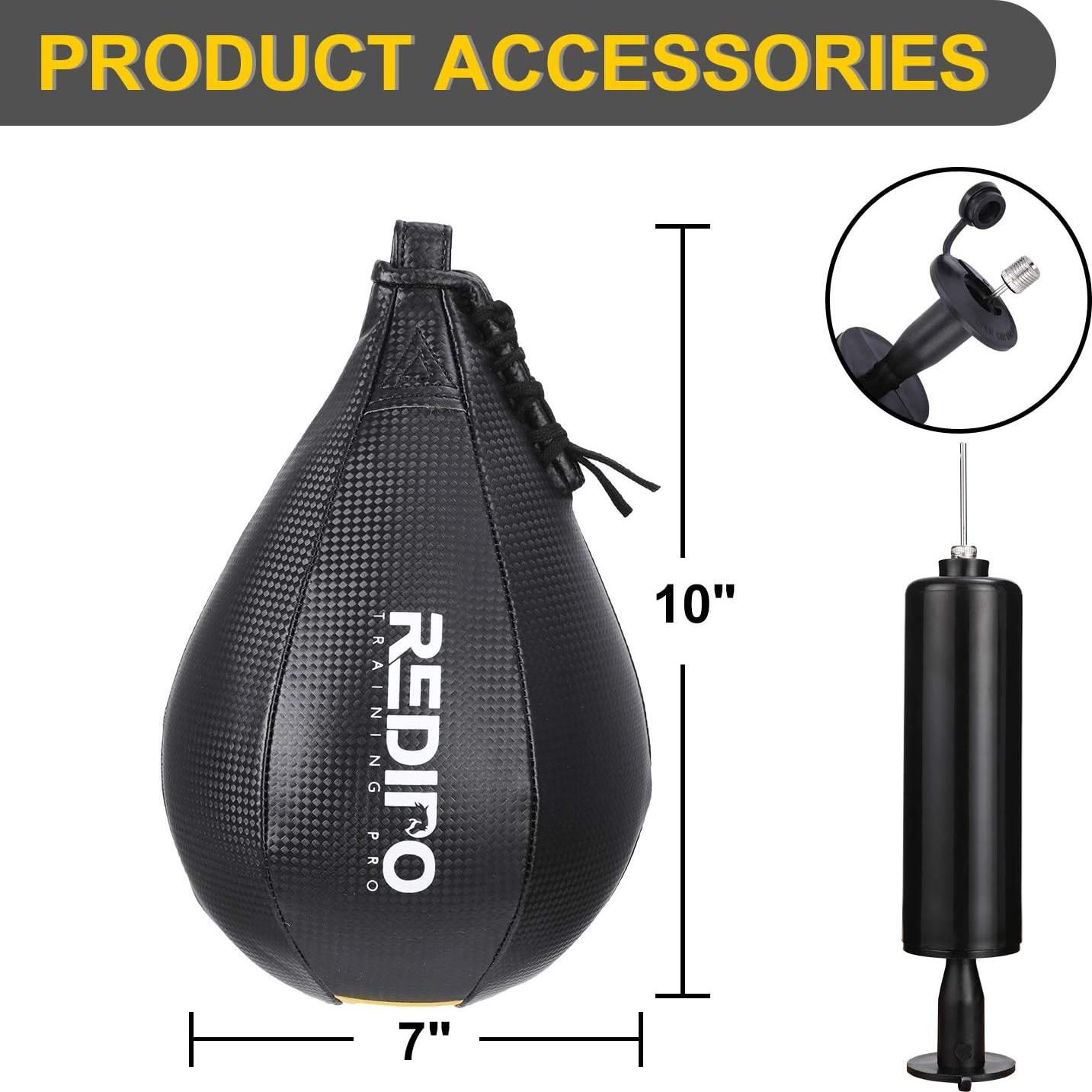 Bolsa de Velocidad Redipo de Cuero PU para Boxeo y MMA 25.4x17.8cm