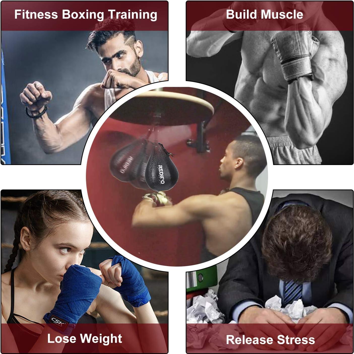 Bolsa de Velocidad Redipo de Cuero PU para Boxeo y MMA 25.4x17.8cm