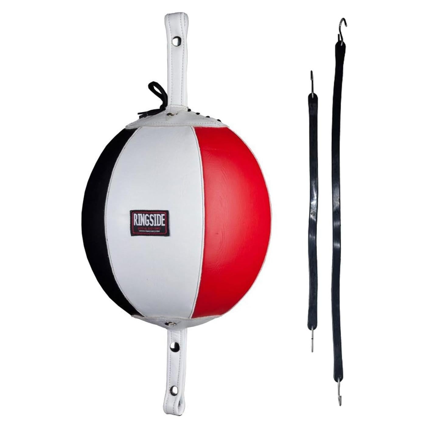 Bolsa de Boxeo Doble de Cuero Ringside 12.7 cm Rojo/Blanco/Negro