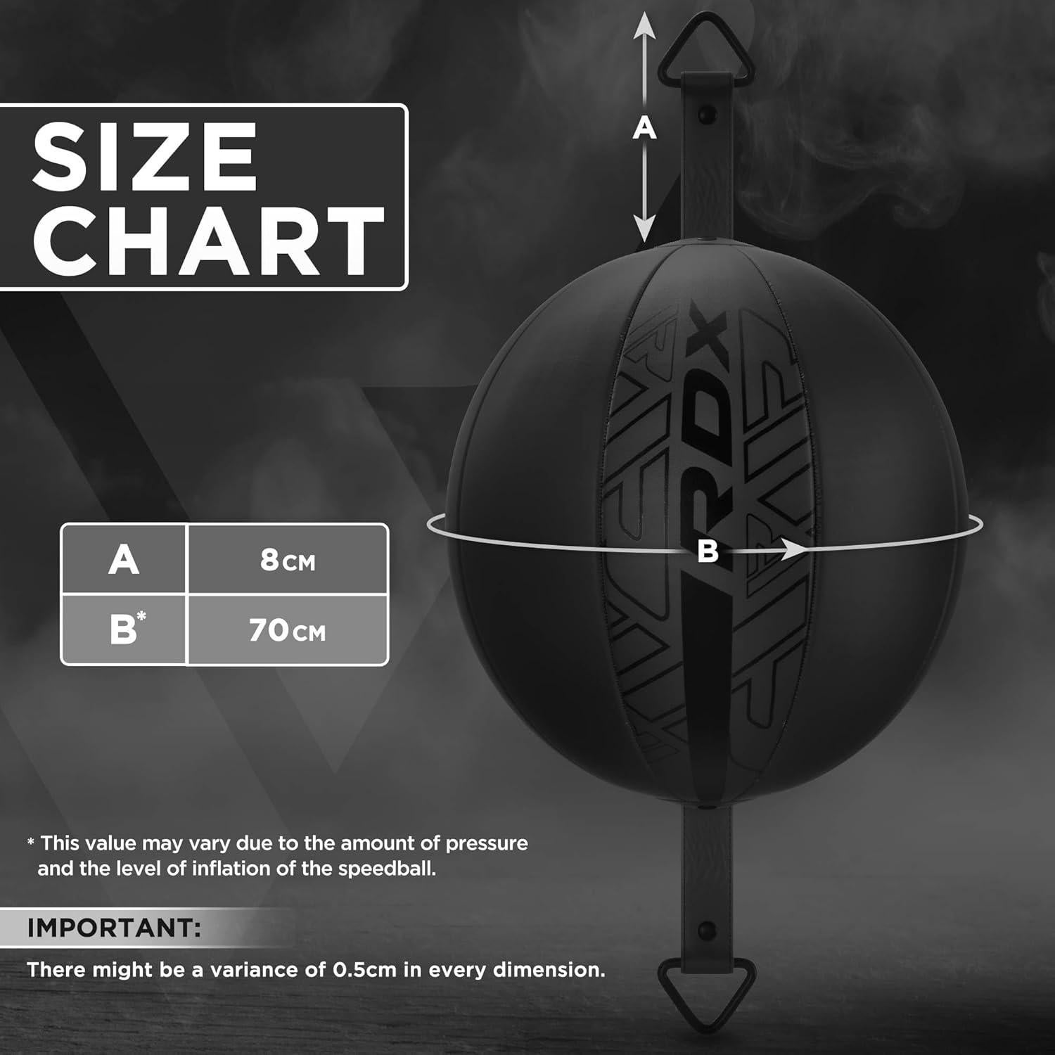 Bolsa de Boxeo Doble Extremo RDX 70cm con Cuerda Bungee 121.92cm