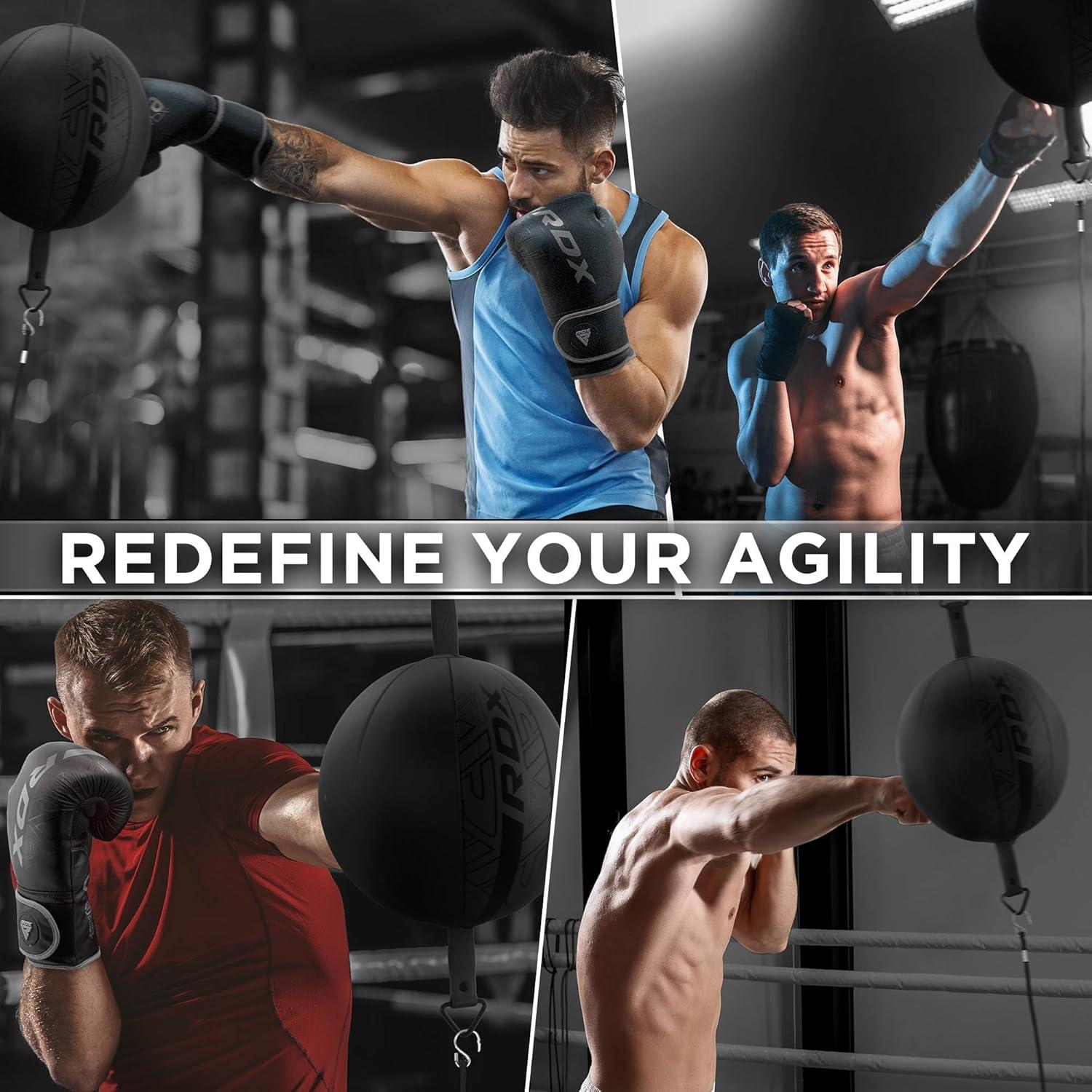 Bolsa de Boxeo Doble Extremo RDX 70cm con Cuerda Bungee 121.92cm