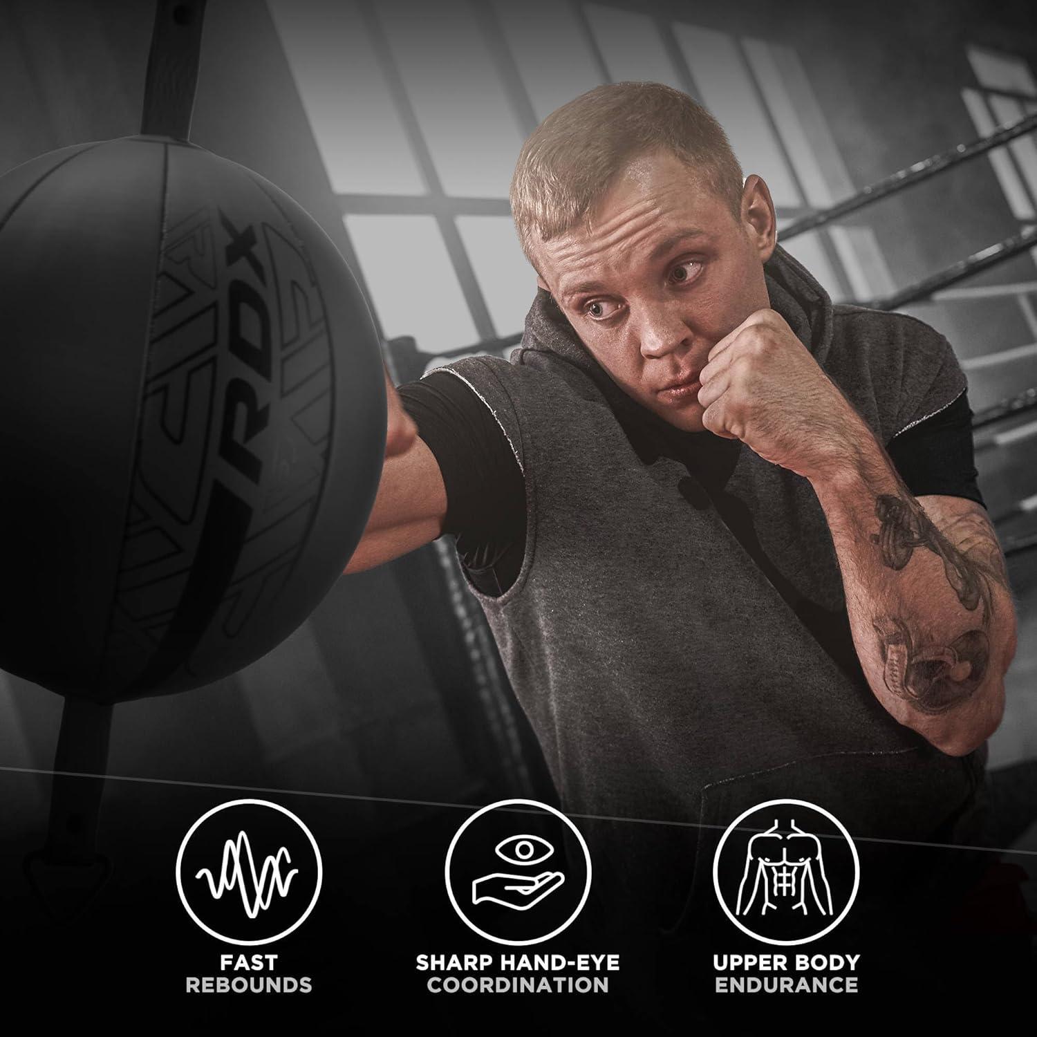 Bolsa de Boxeo Doble Extremo RDX 70cm con Cuerda Bungee 121.92cm