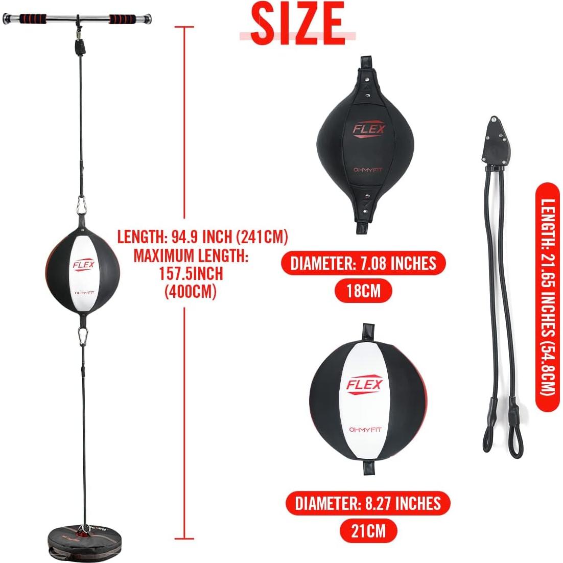 Bolsa de Boxeo Doble Flex OHMYFIT Ajustable 33x41cm