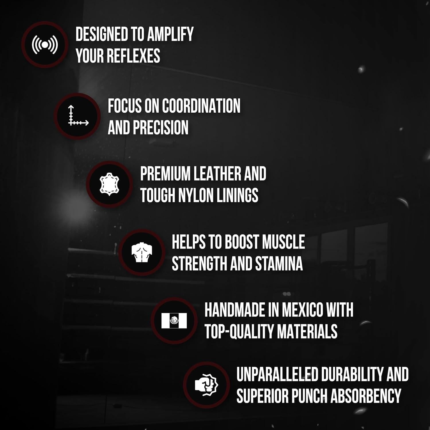 CLETO REYES Double End Punching Bag for Boxing Workout Practice Gym Training Equipment, MMA, Kickboxing, Muay Thai