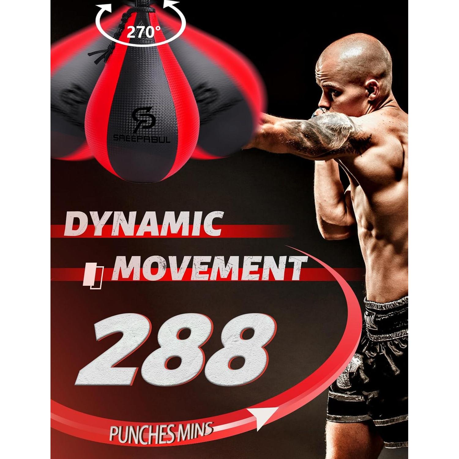 Bolsa de Velocidad SAEEPABUL Pera Cuero PU 25.4x17.8cm