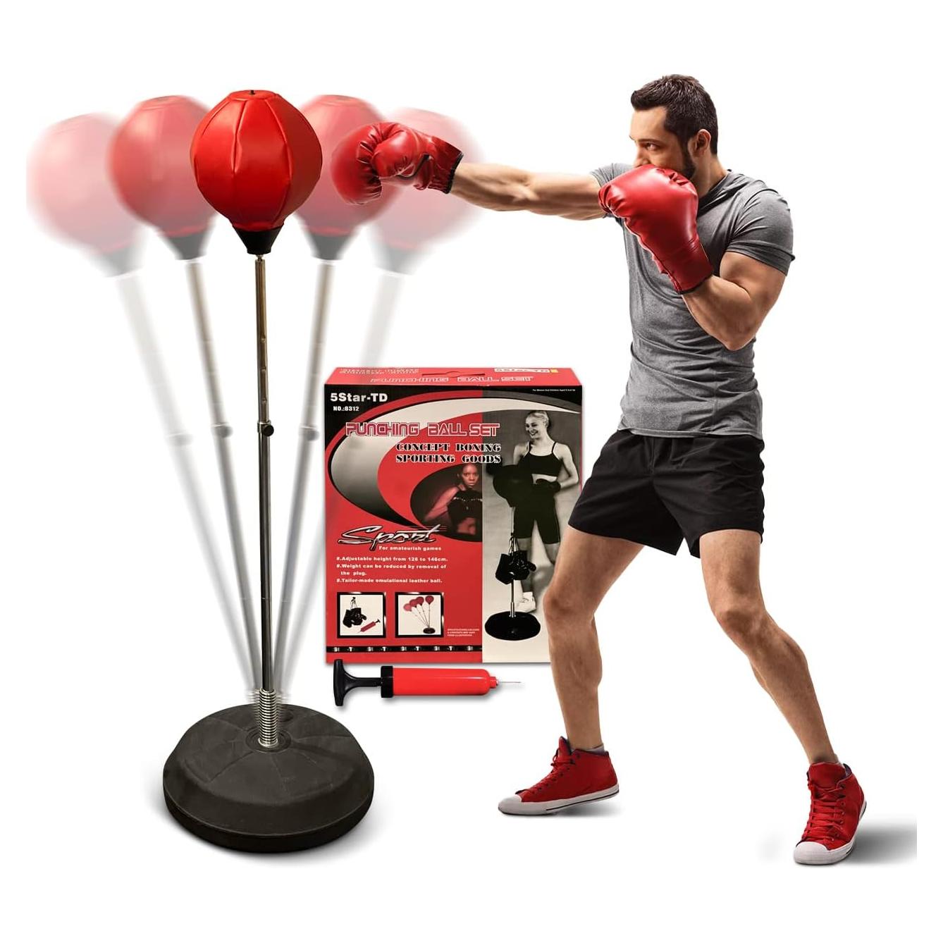 Saco de Boxeo Independiente Iron Fit con Guantes y Bomba 121-147 cm