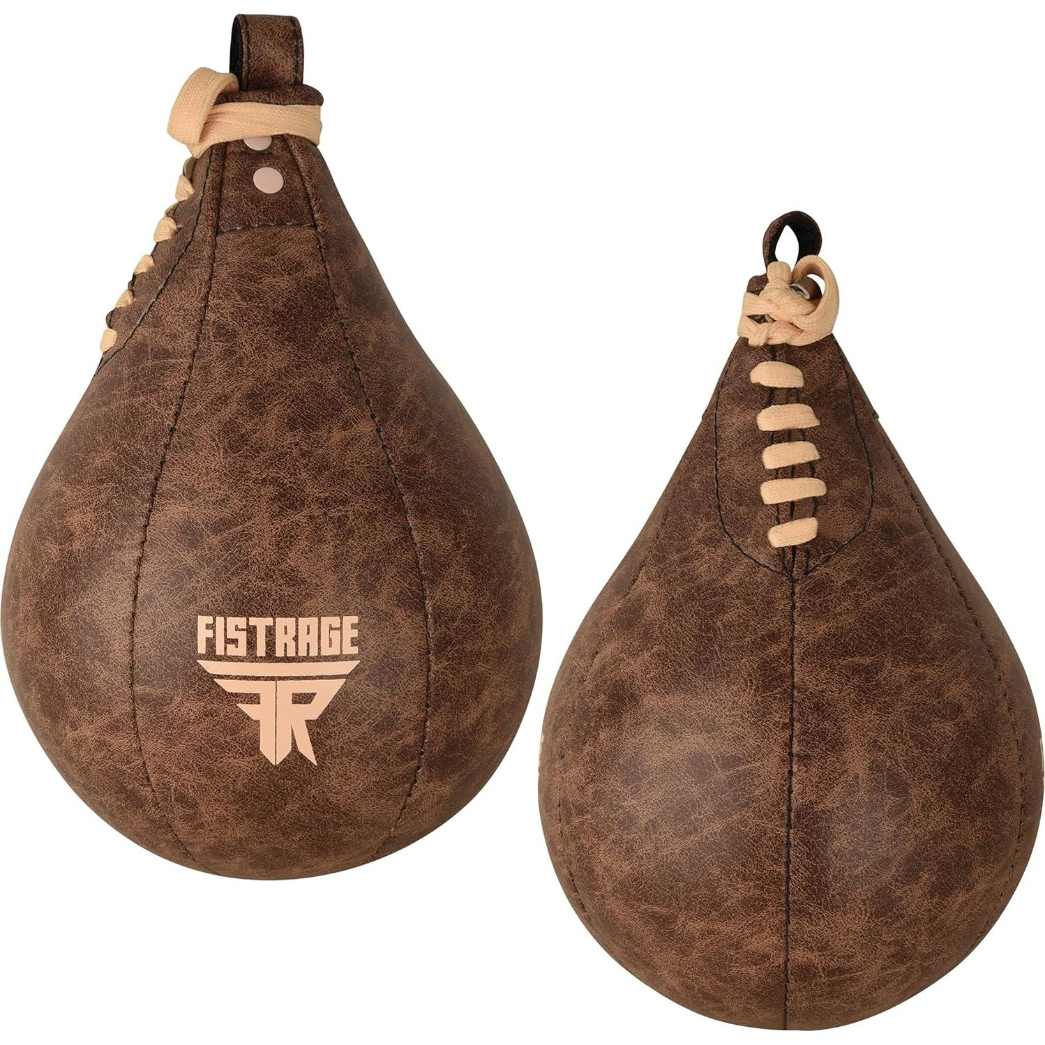 Bolsa de Velocidad FISTRAGE de Cuero para Boxeo y MMA 53x30cm