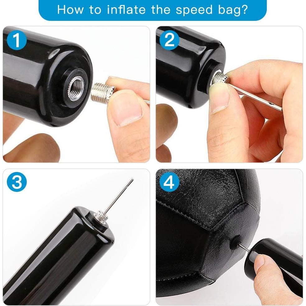 Bolsa de Velocidad de Cuero BeneLabel con Inflador y Soporte