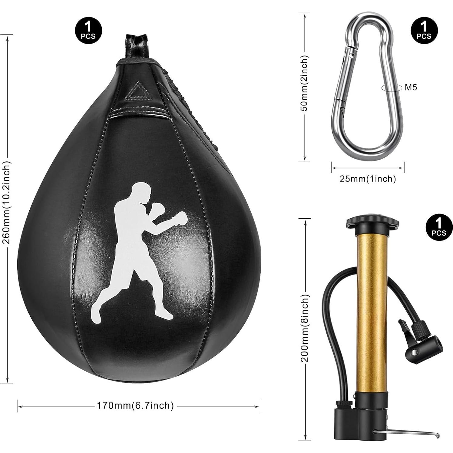 Bolsa de Velocidad de Cuero BeneLabel con Inflador y Soporte