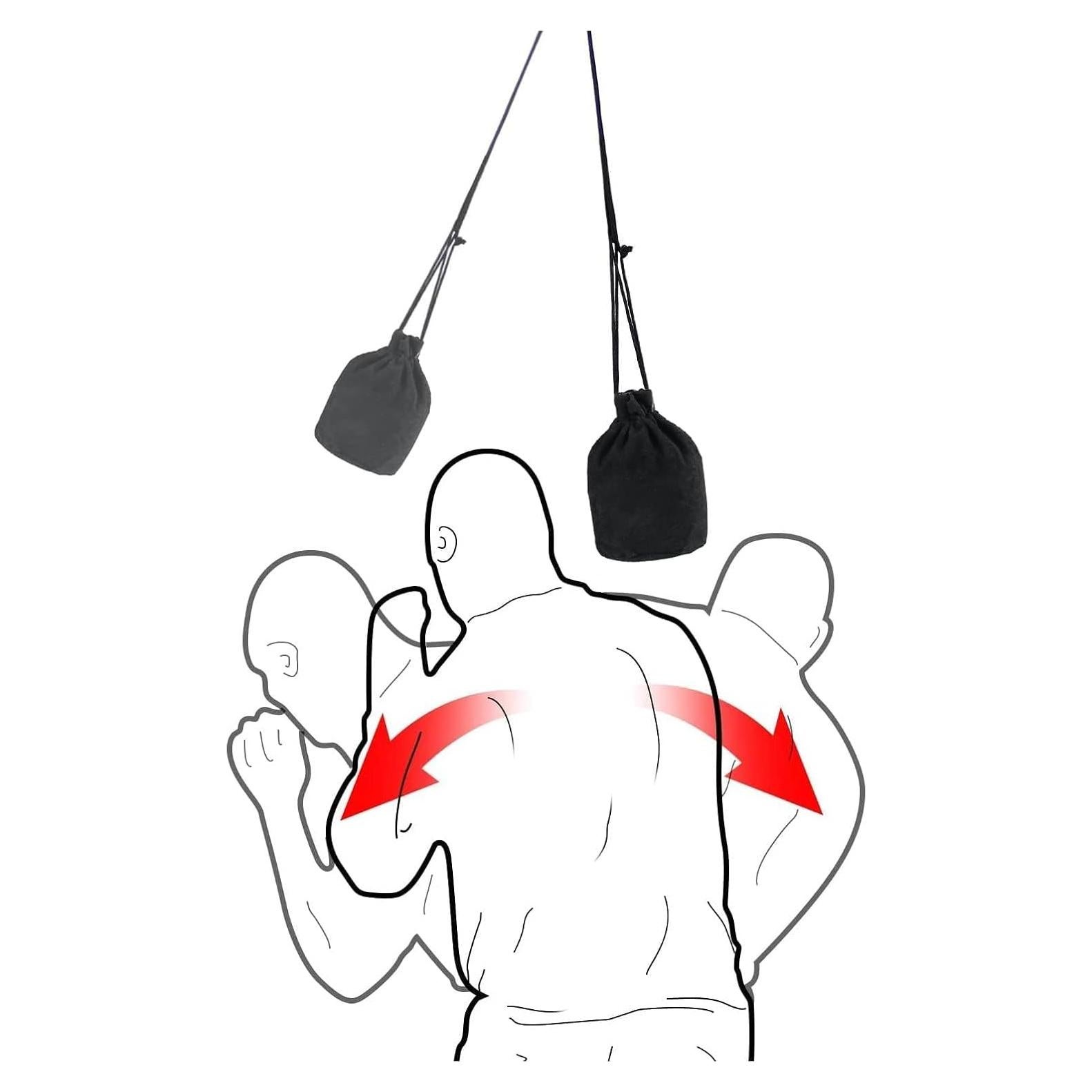 Bolsa de Esquiva de Boxeo INNOLIFE de Franela Negra para Entrenamiento