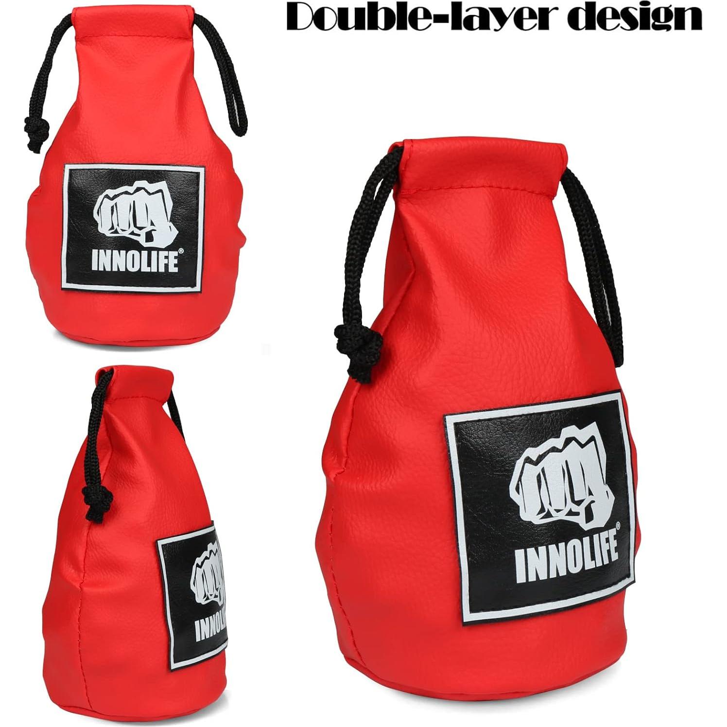 Bolsa de Esquiva de Boxeo INNOLIFE de Piel PU Roja 1.13 kg