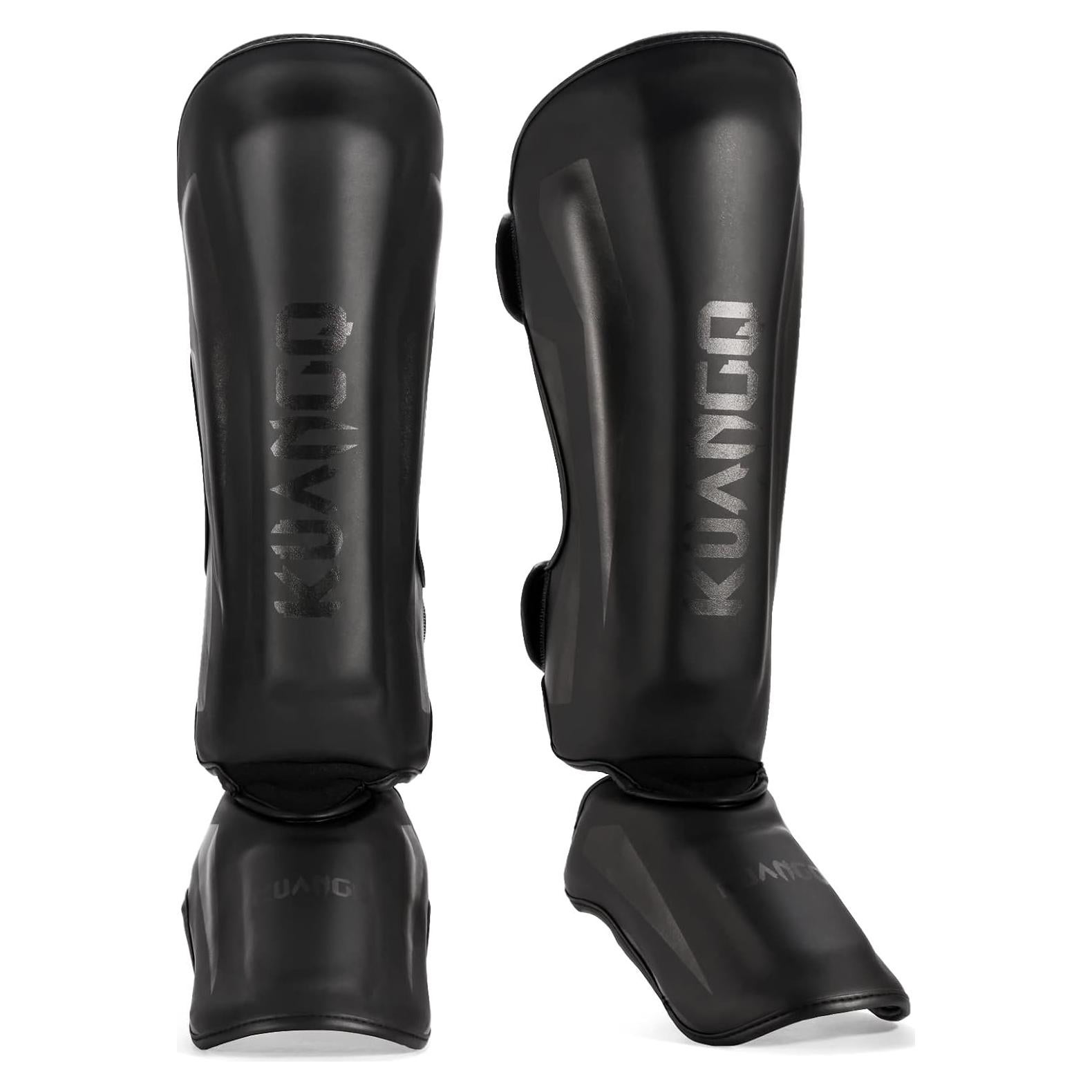 Protectores de Espinillas Muay Thai KUANG QUAN KQ - Negro