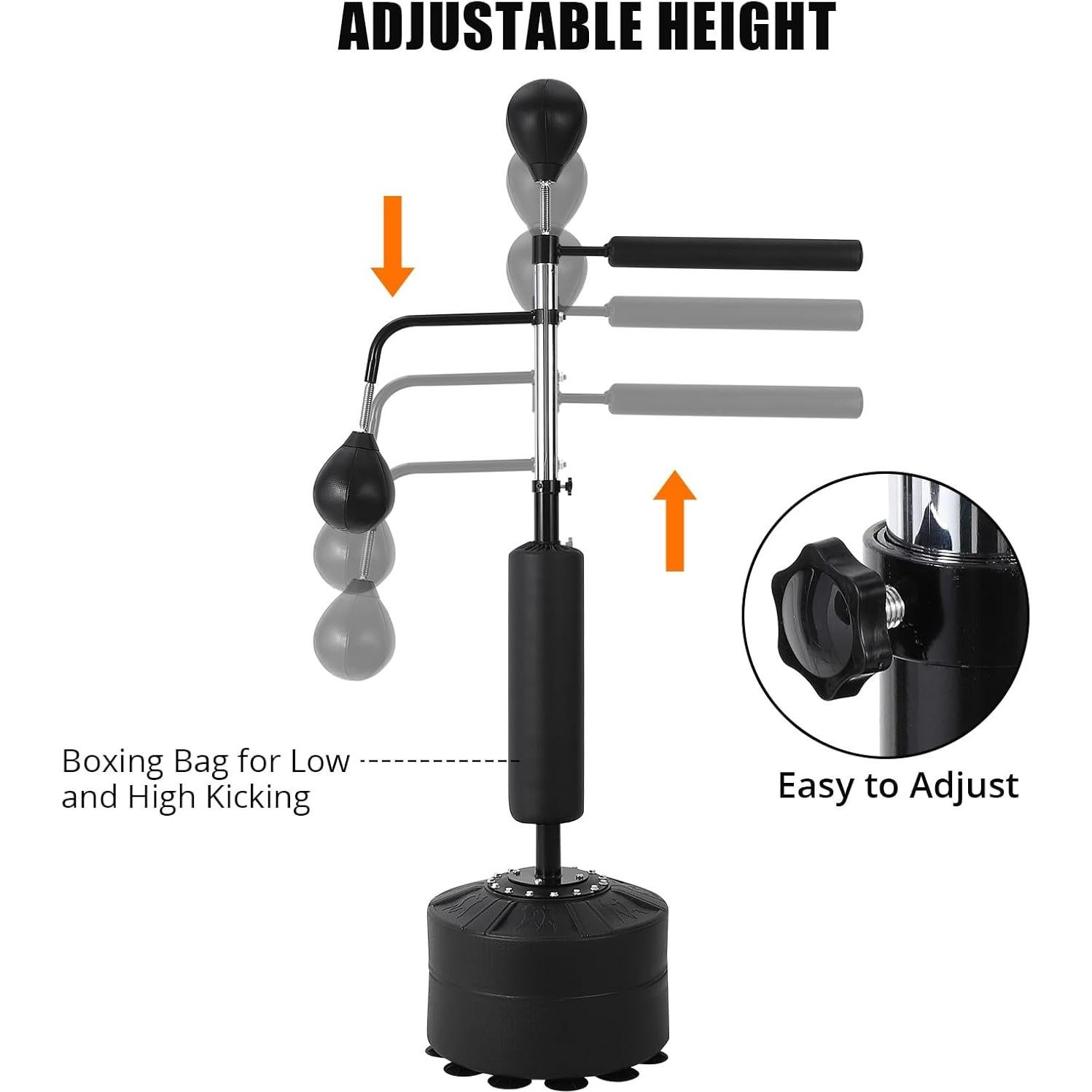 Saco de Boxeo Independiente Garvee con Barra Giratoria 360°