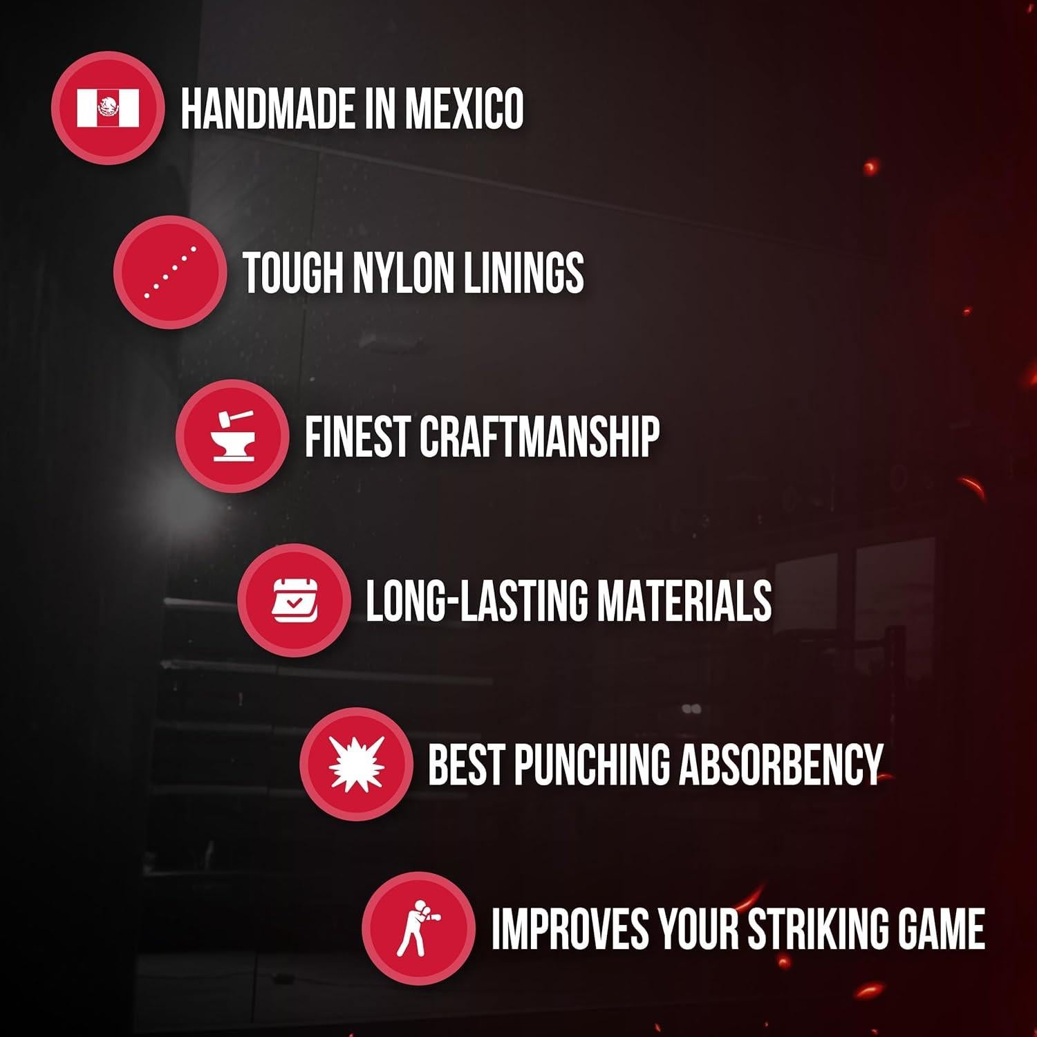 Bolsa de Velocidad de Cuero CLETO REYES Pequeña Rojo Clásico